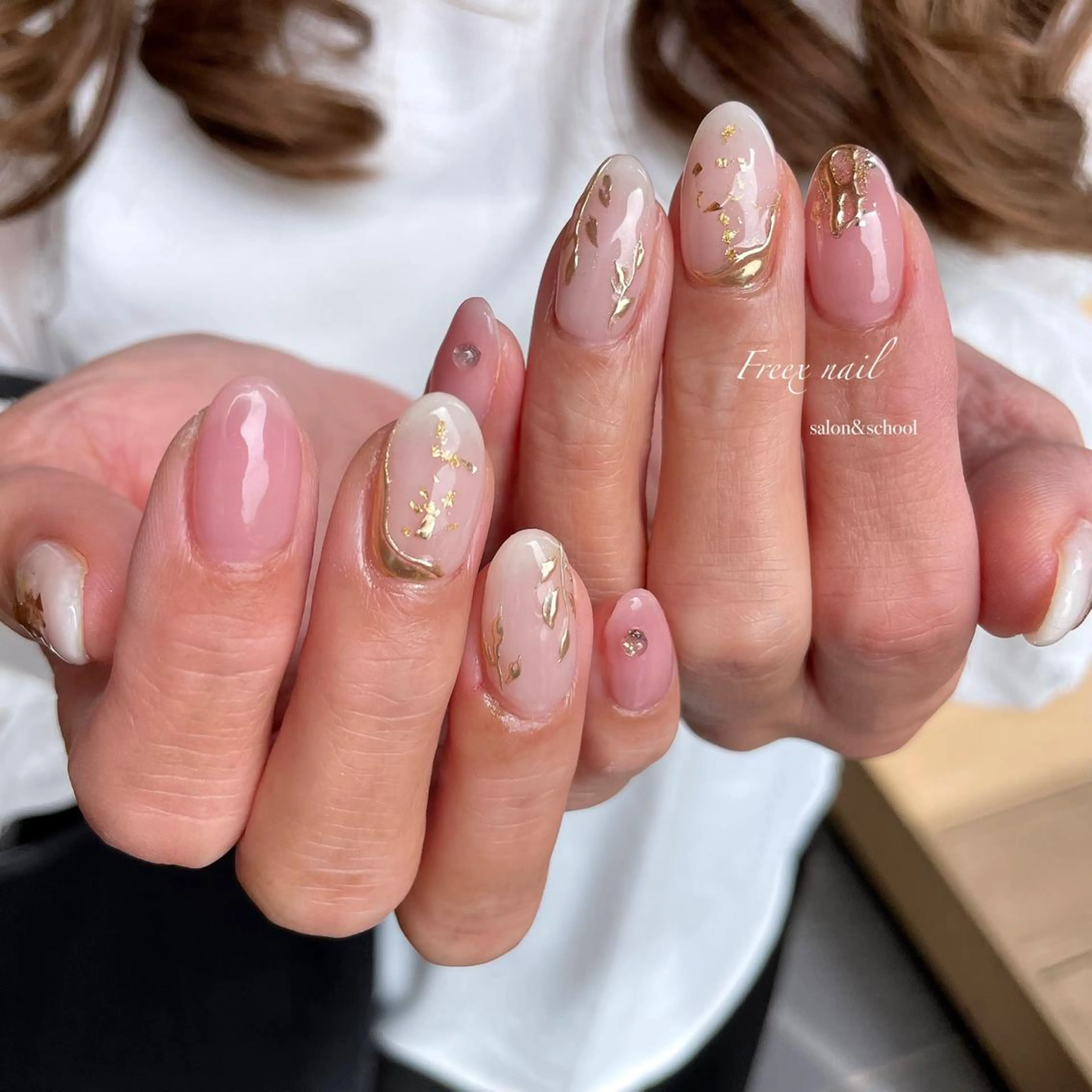 ネイル 持ち込み ハンドネイル フットネイル Freex nail所属・freex nail /ニュアンス/個性派のネイルデザイン