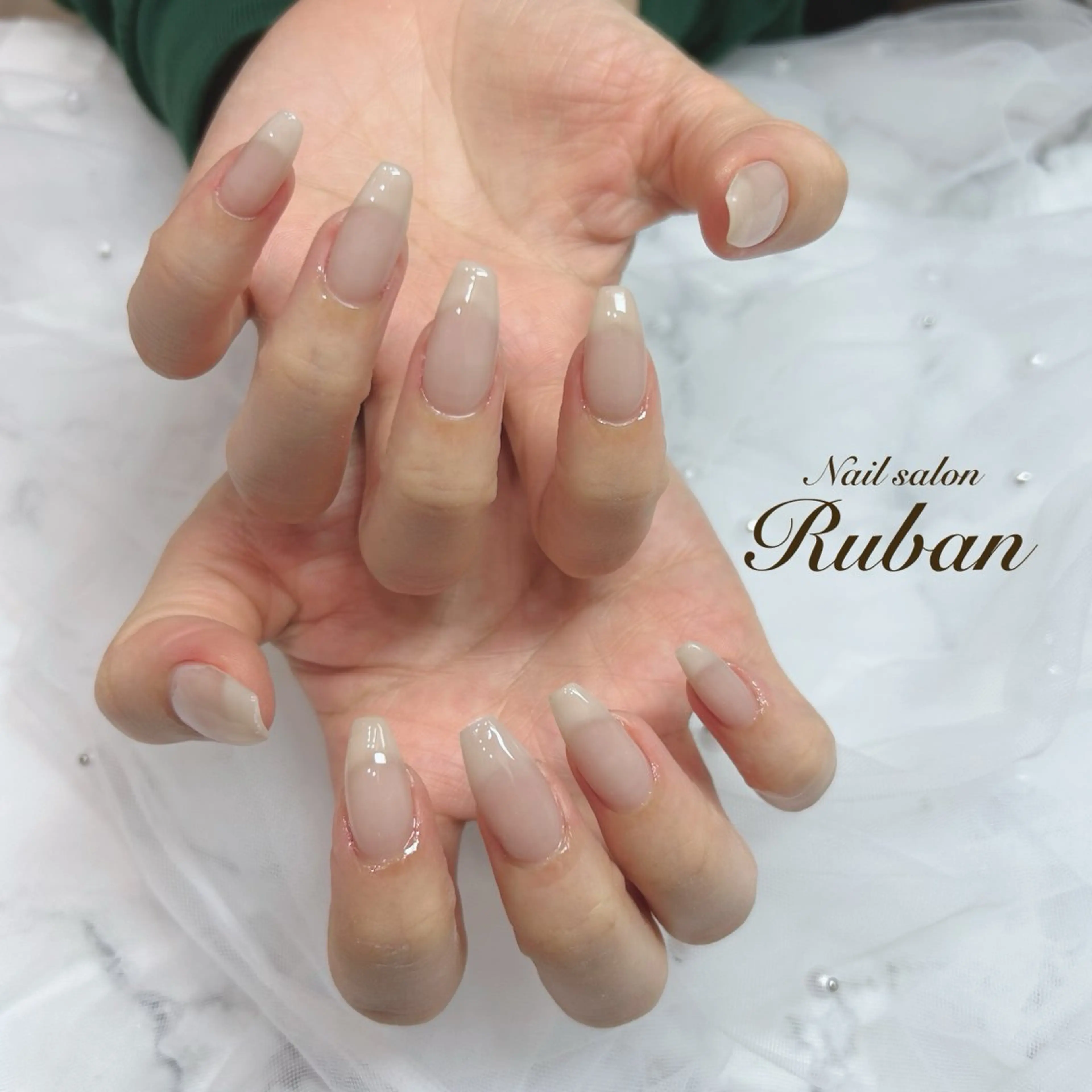 ネイル ロングネイル ワンカラーネイル Nail salon Rubanのネイルデザイン