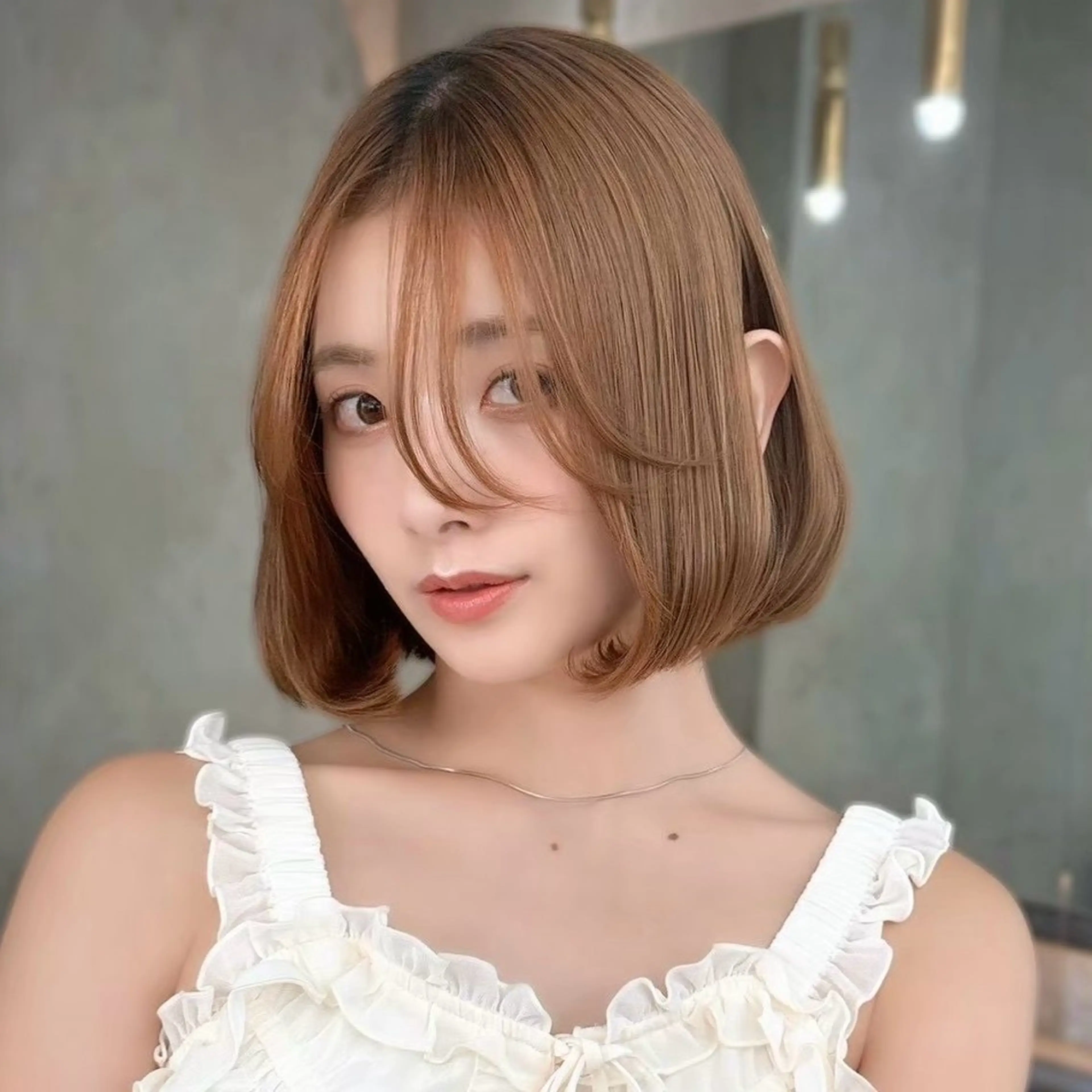 ショート ボブ/レイヤー/ 縮毛矯正/ 渡邊莉玖のヘアスタイル