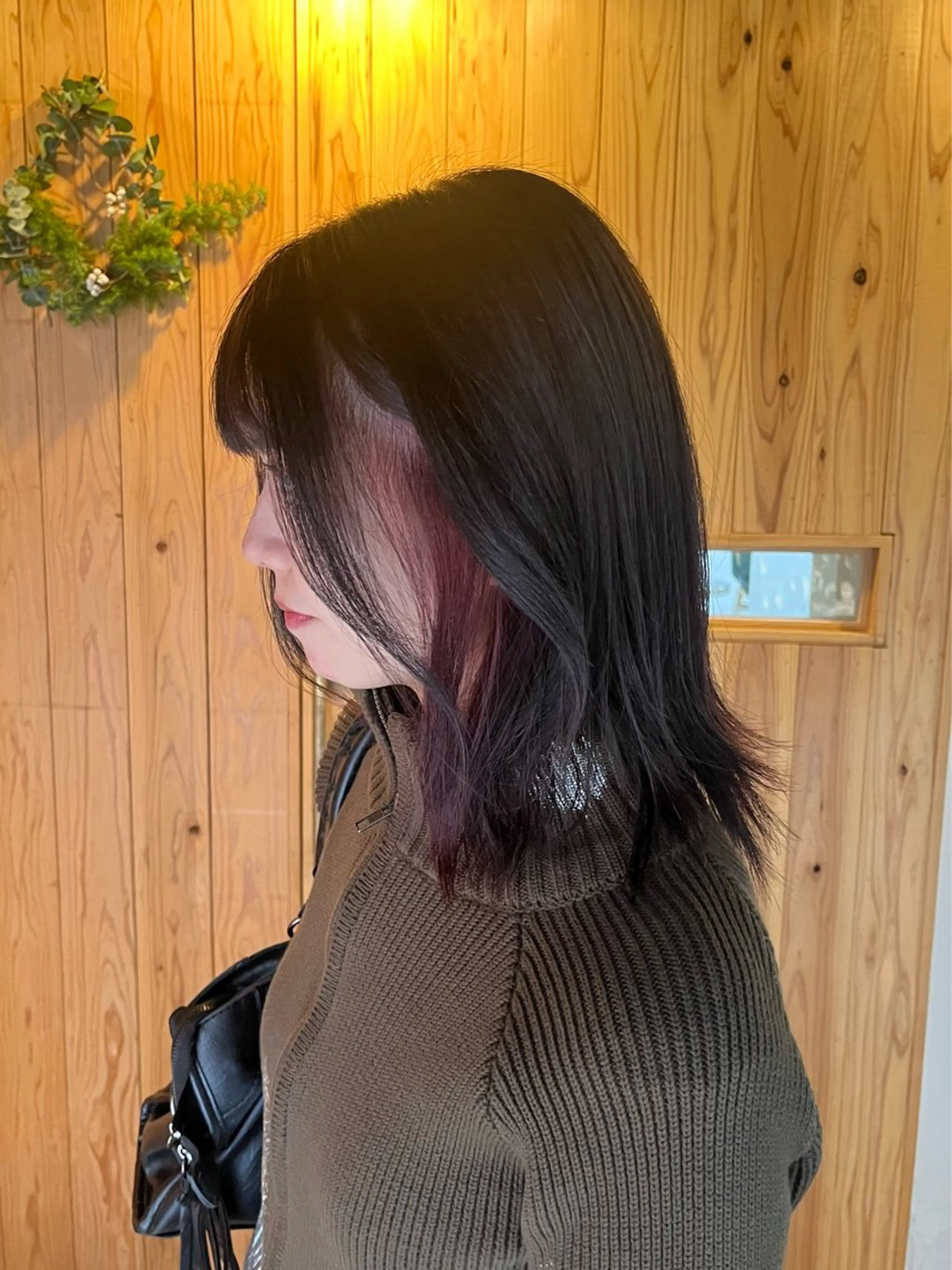 セミロング カラー ベージュカラー イヤリングカラー ラベンダーカラー person♡kii マオのヘアスタイル