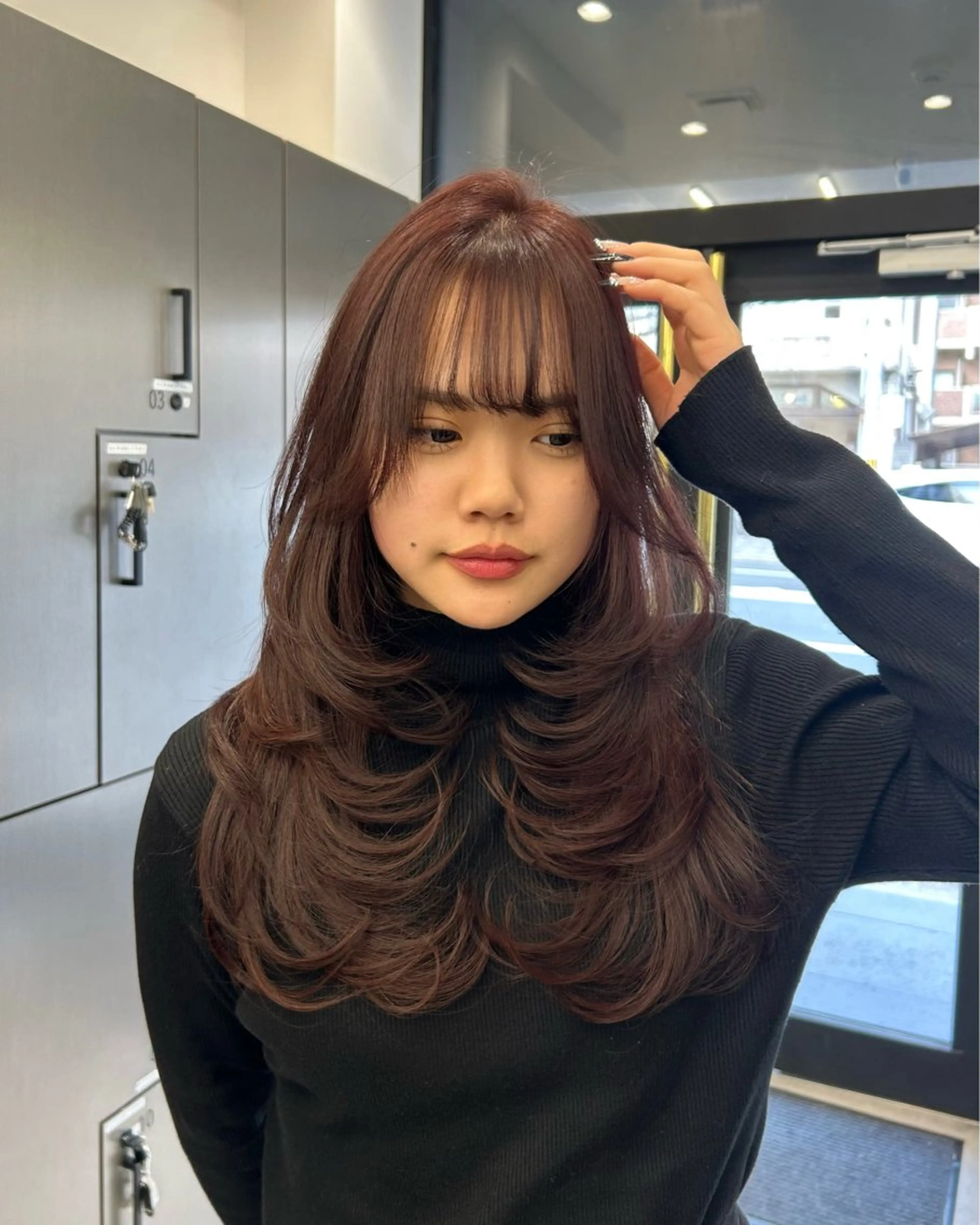 ロング レイヤーカット カット ヘアカラー トリートメント 大人レイヤー/艶美髪 🇺🇸TOMONAのヘアスタイル