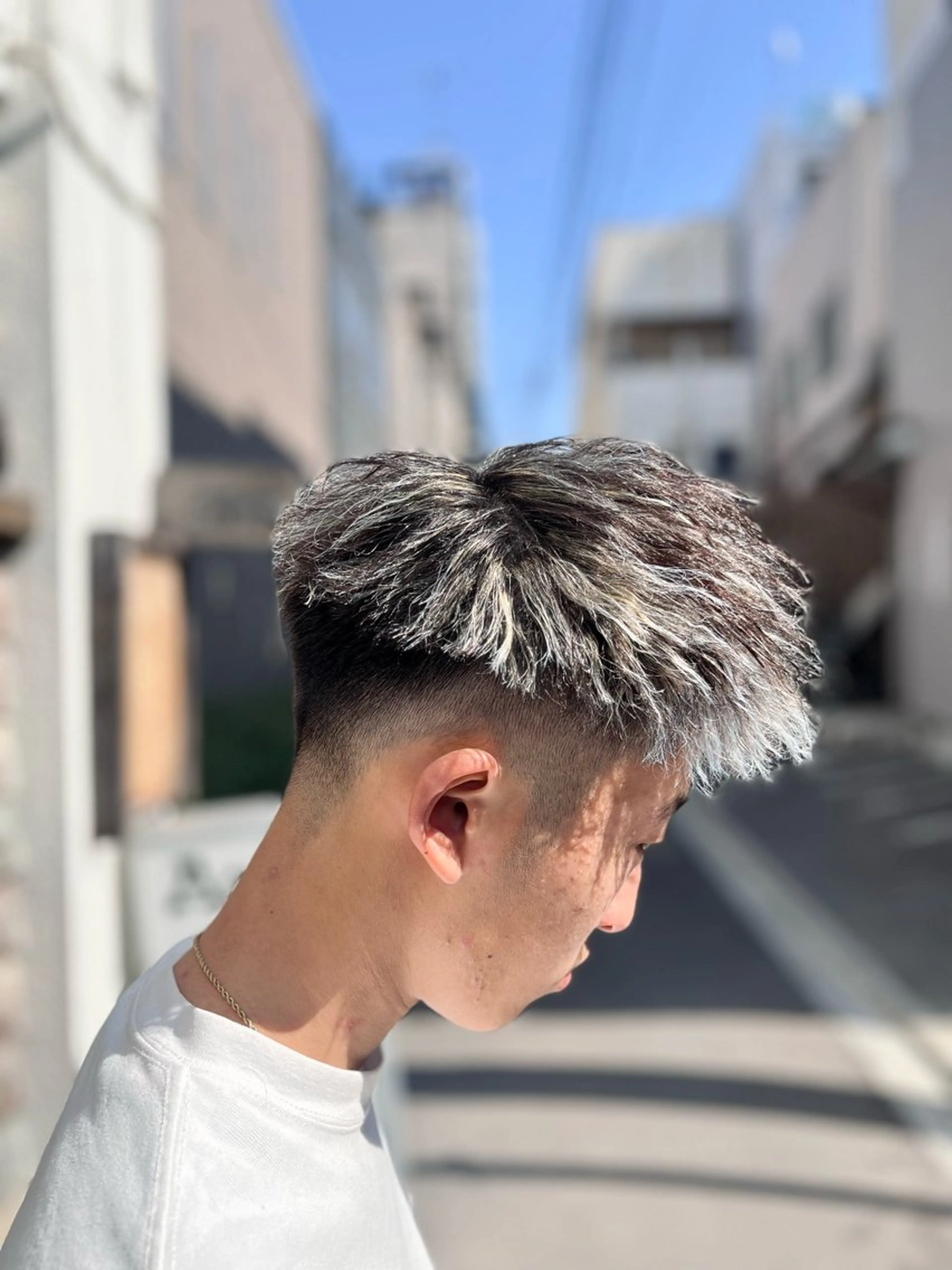 ショート カラー パーマ メンズ AYVY【アイヴィ】 北千住🦋AYAKAのヘアスタイル