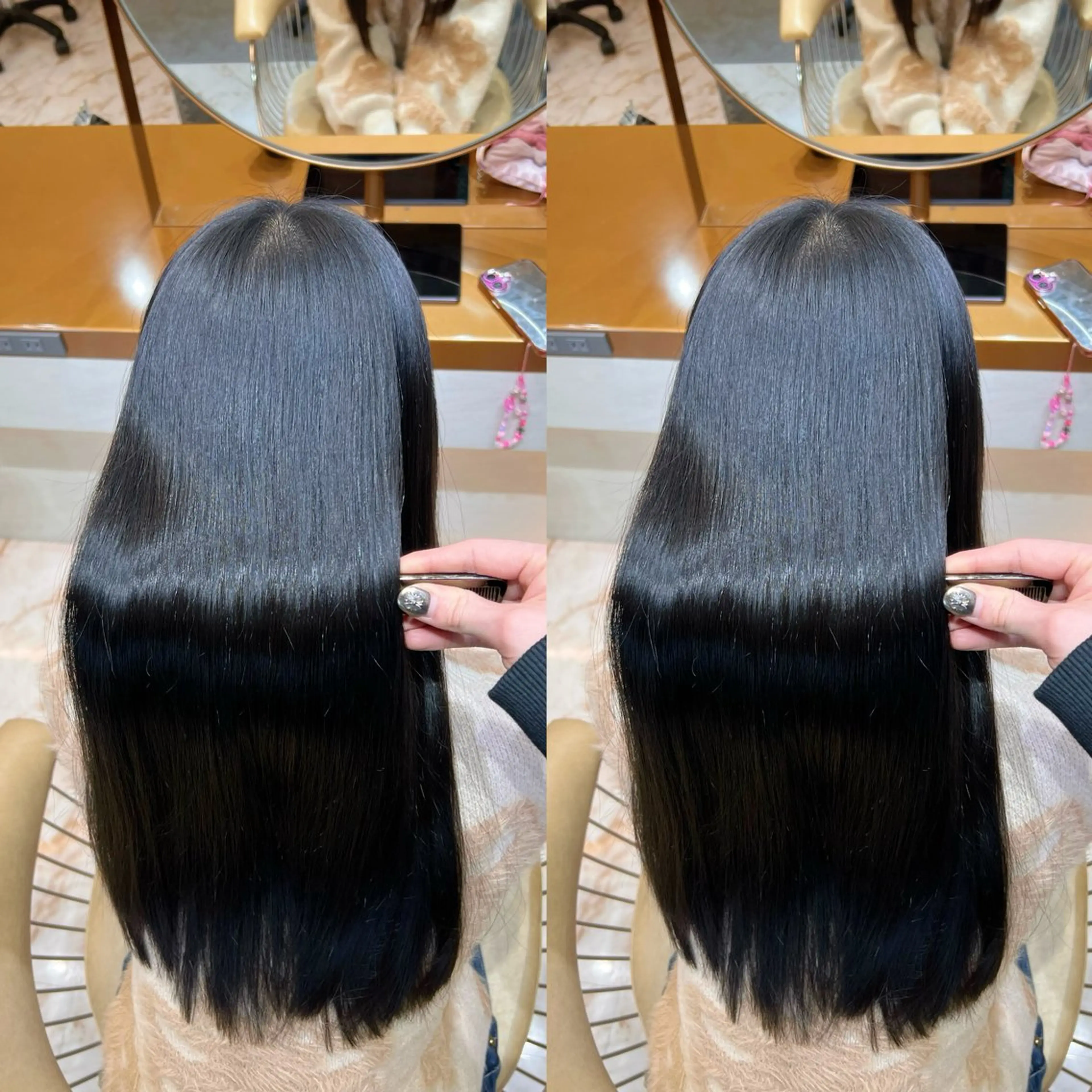 ロング カラー 透明感カラー 髪質改善 トリートメント カット ヘアカラー トリートメント 💕韓国レイヤー× 髪質改善 宮内諒のヘアスタイル