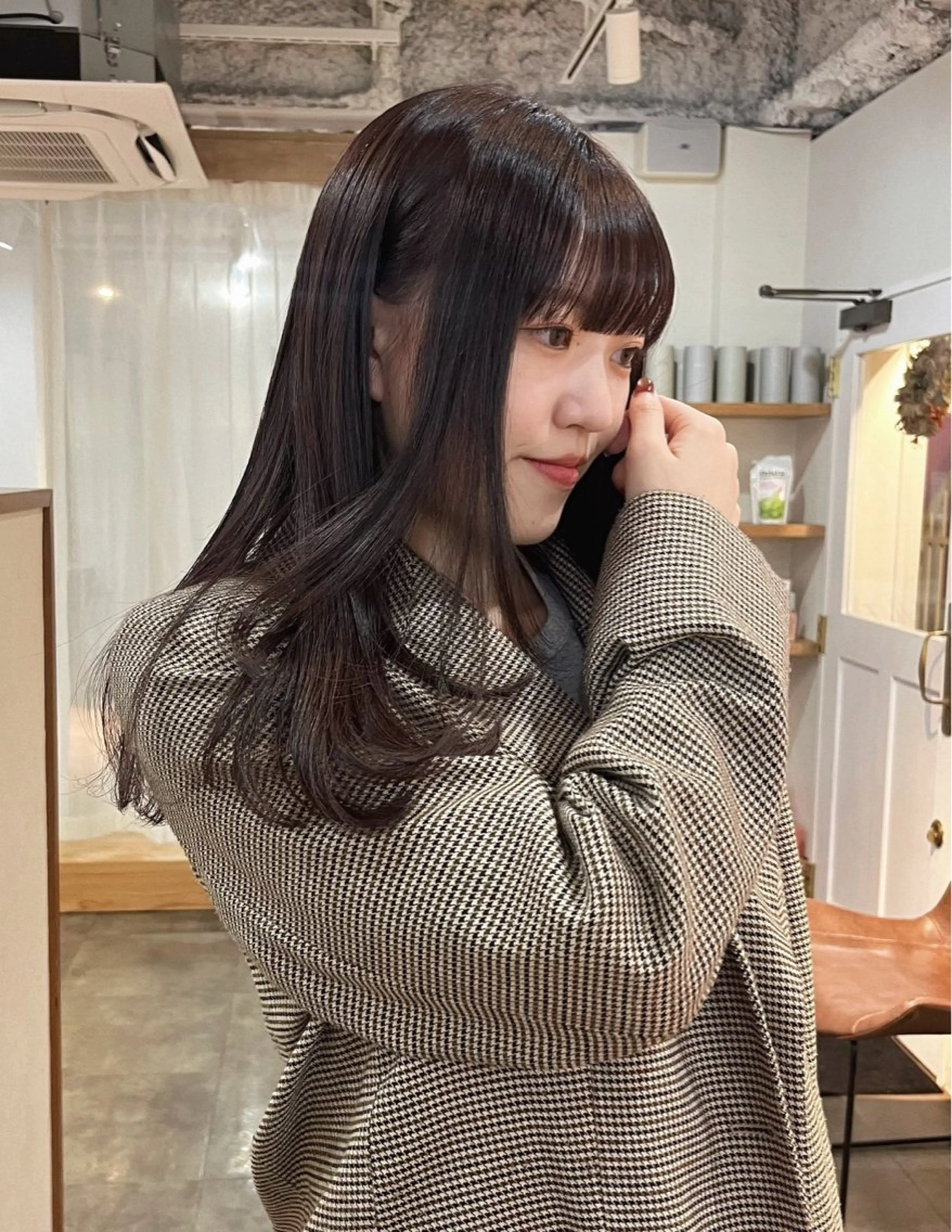 セミロング レイヤーカット カット ヘアカラー トリートメント 義本 風佳のヘアスタイル