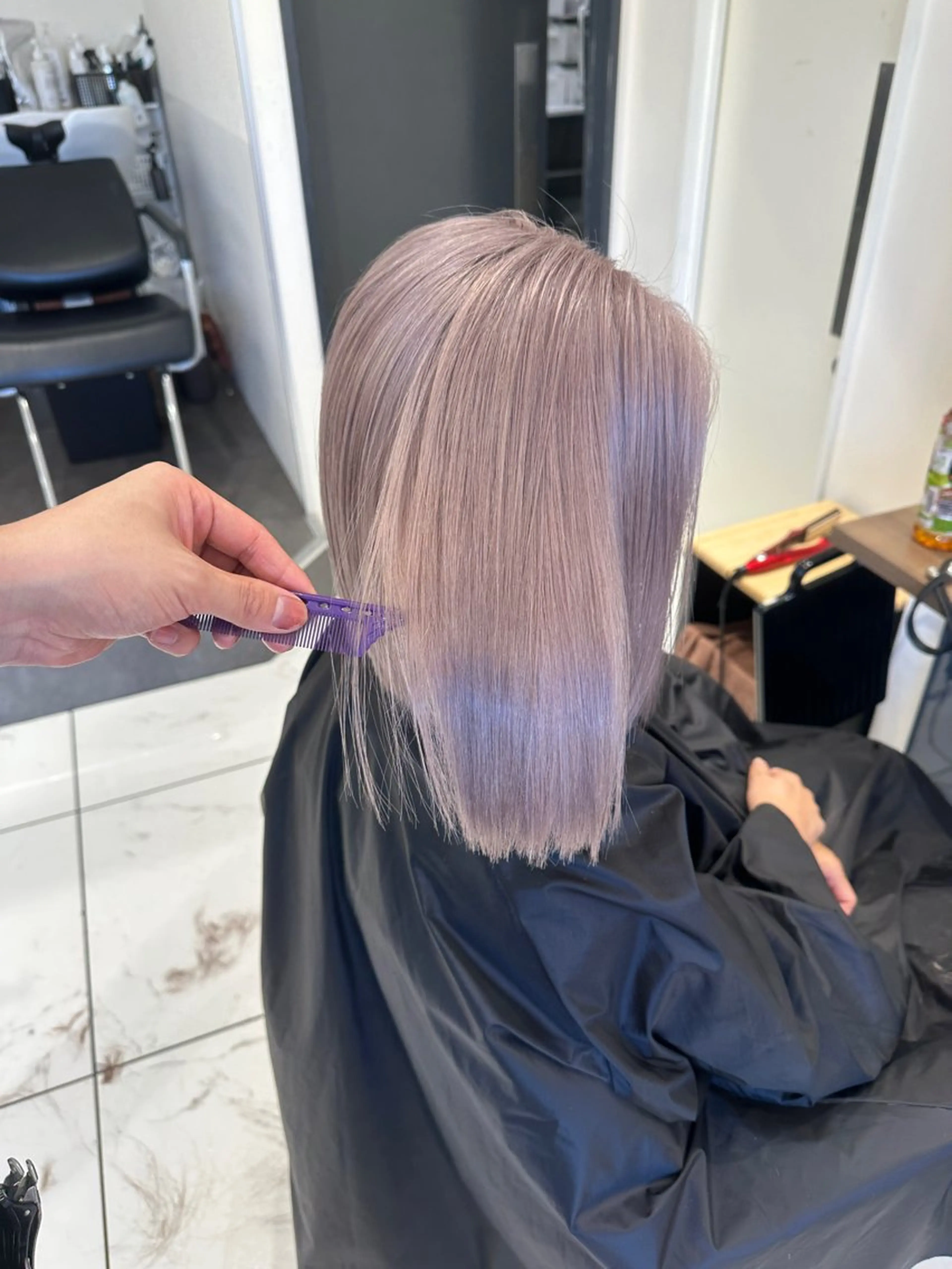 メンテナンスカット+髪質改善Wカラー+4STEP髪質改善トリートメント✨の写真