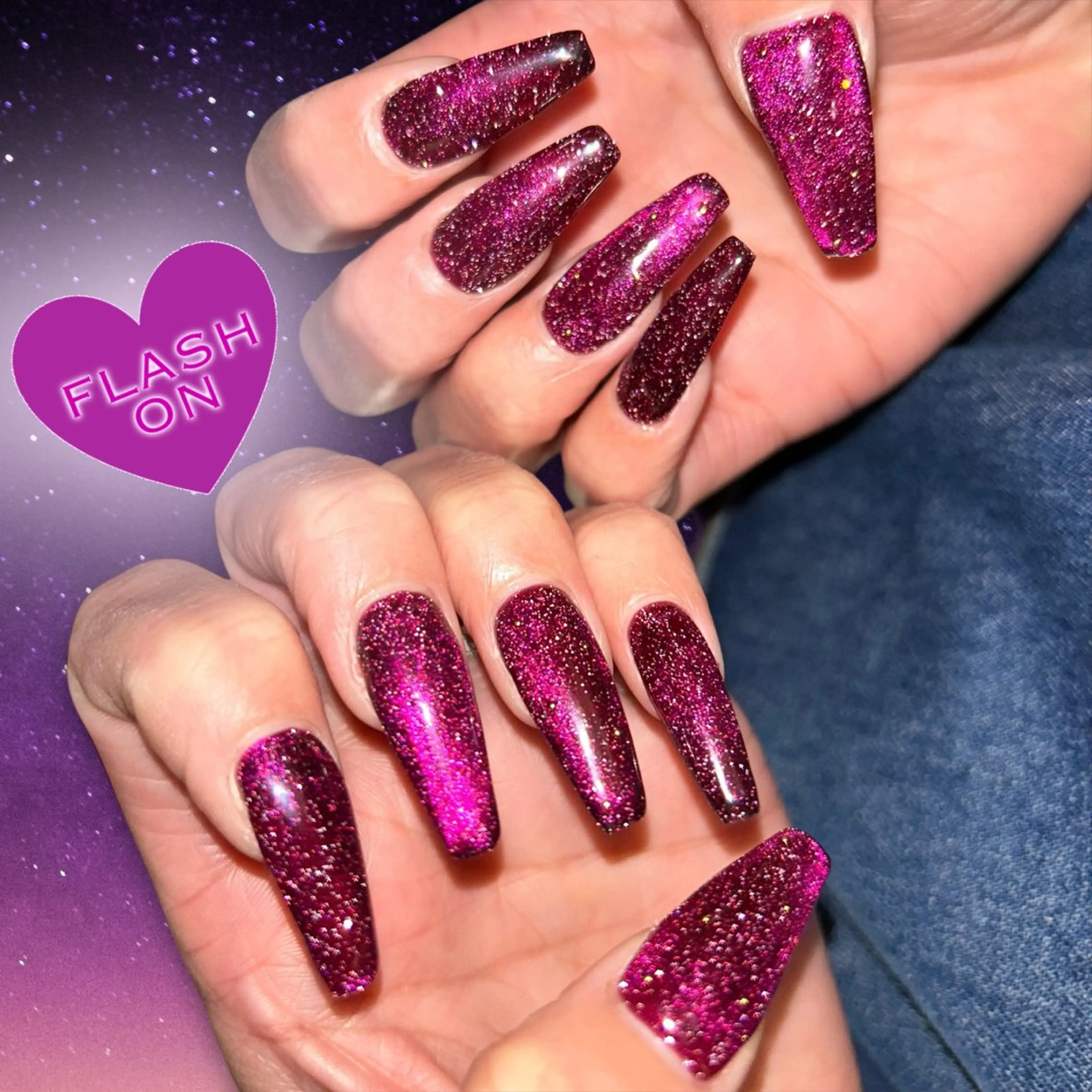 ネイル フラッシュネイル フラッシュマグ マグネットネイル ワンカラーネイル シンプルネイル ハンドネイル Bianca立川店 saitoのネイルデザイン