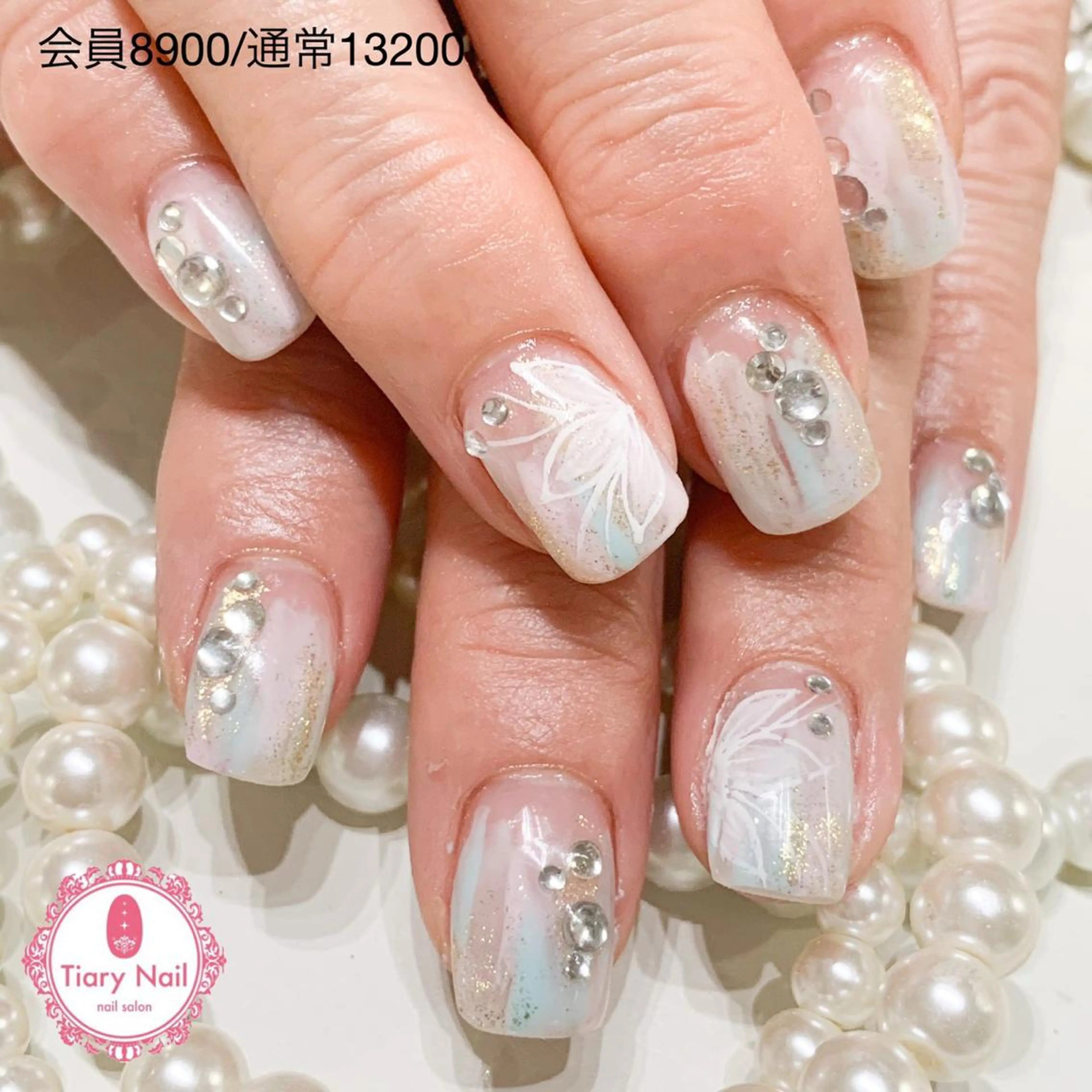 ネイル 桜ネイル 長さ出し オフィスネイル スカルプネイル シンプルネイル 💗🪽Tiary Nail🪽💗のネイルデザイン