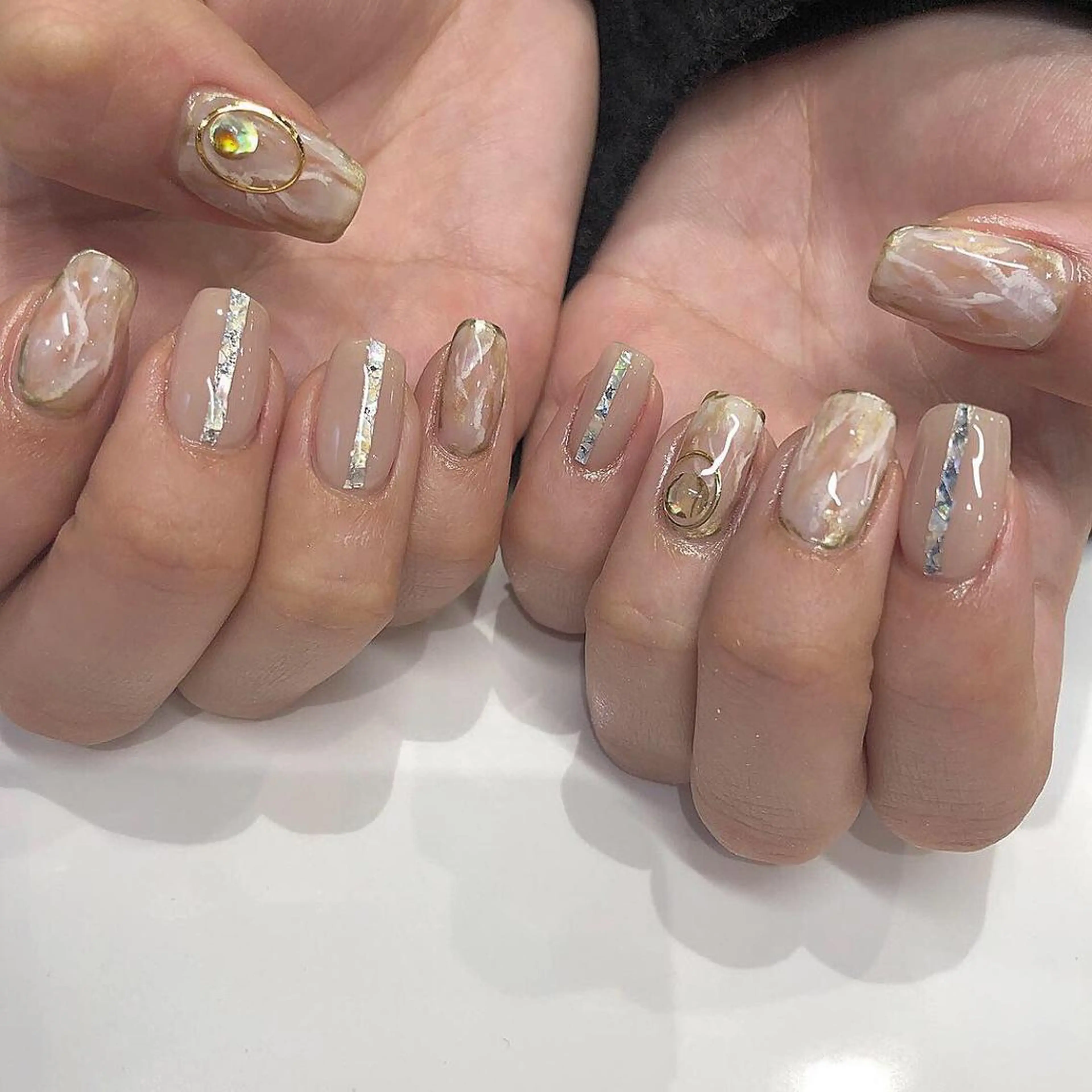 ネイル 大理石ネイル(マーブル) 鶴田୨ৎmaison de NALIのネイルデザイン