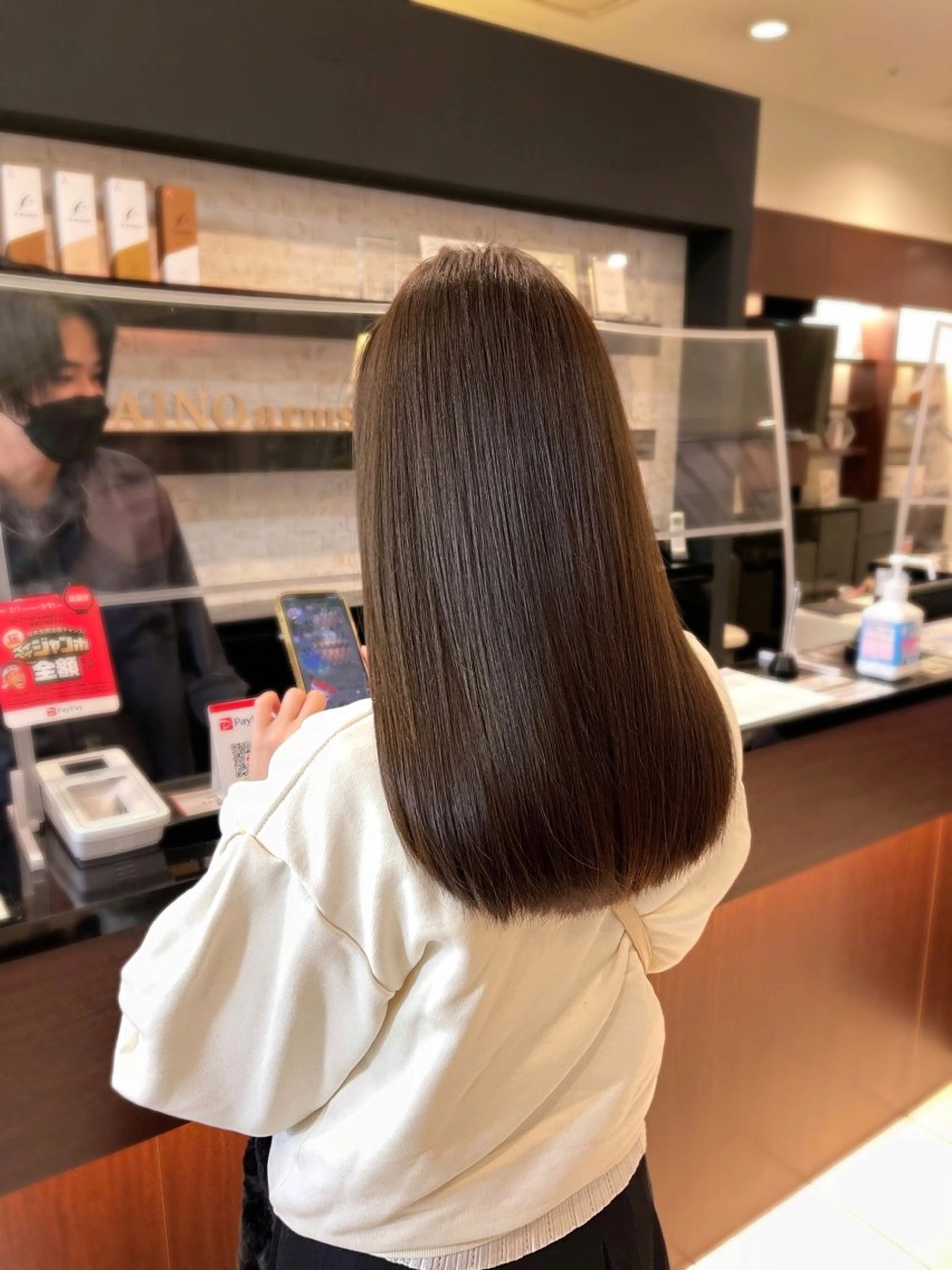 セミロング カラー ブラウンカラー Kamie みかじりのヘアスタイル