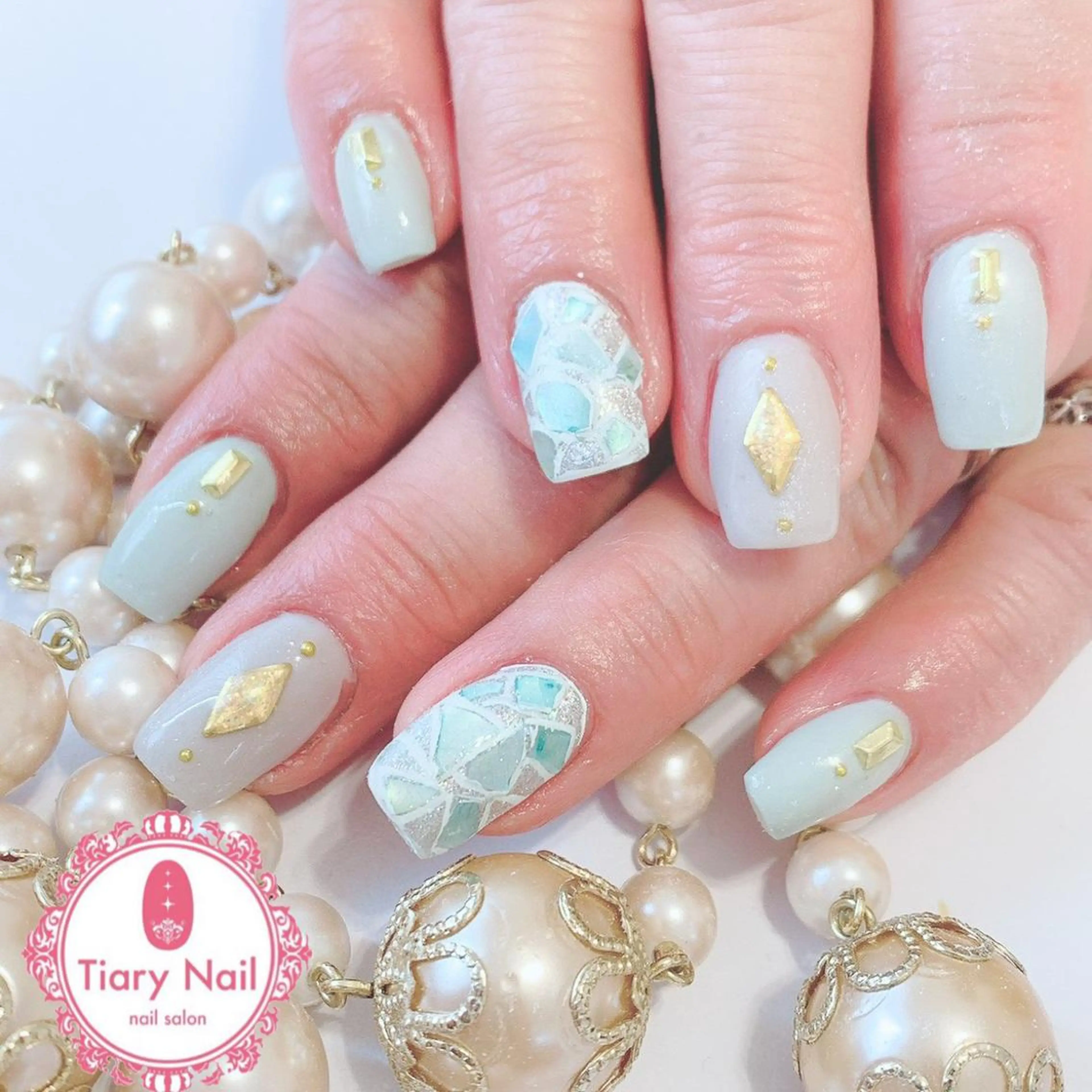 ネイル 桜ネイル クリアネイル フットネイル ジェルネイル キラキラネイル ハンドネイル 💗🪽Tiary Nail🪽💗のネイルデザイン