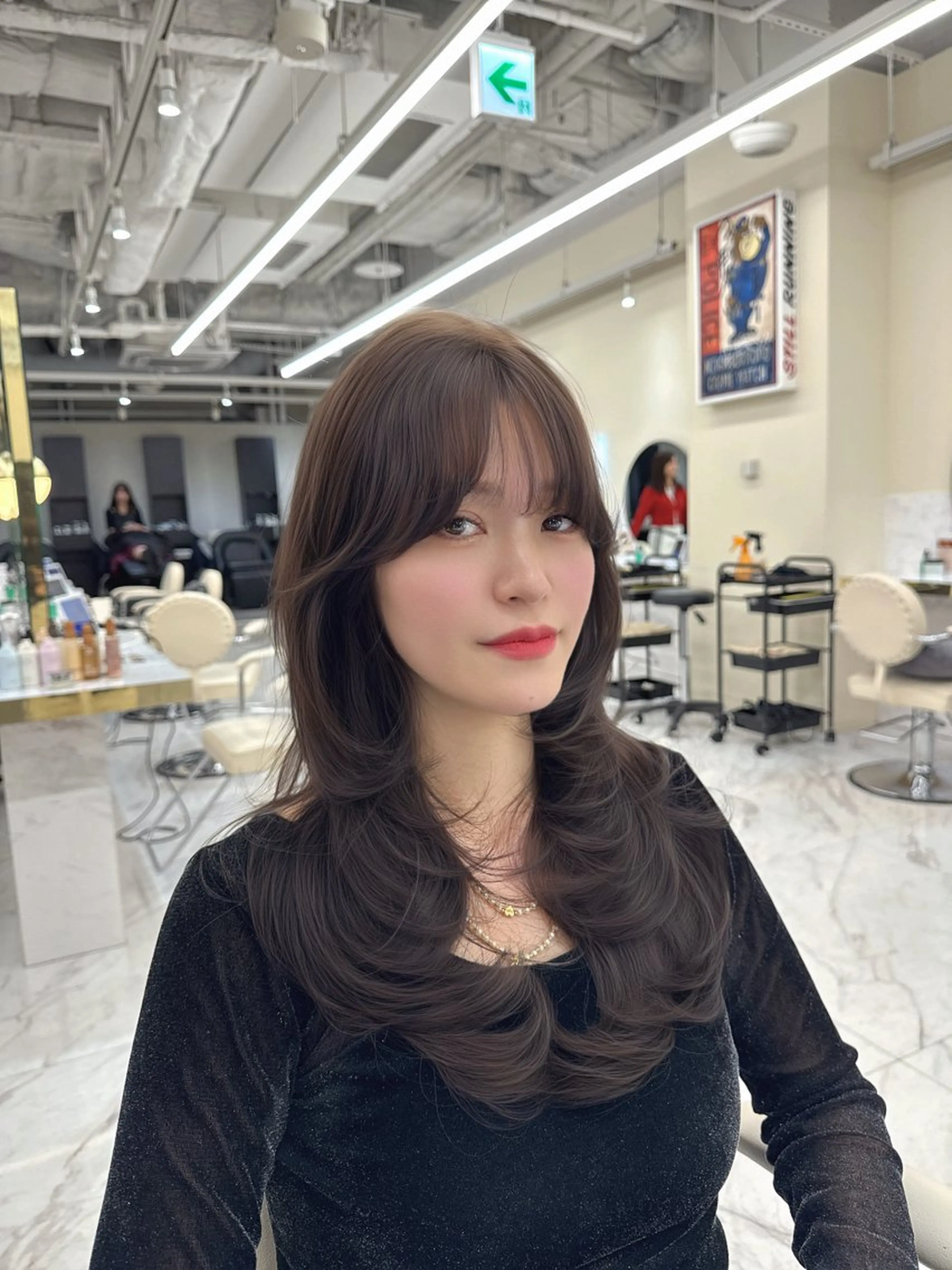 ロング カラー ヘアアレンジ オリーブカラー レイヤーカット カット ヘアカラー トリートメント 髪質改善特化 🫧松野力也のヘアスタイル