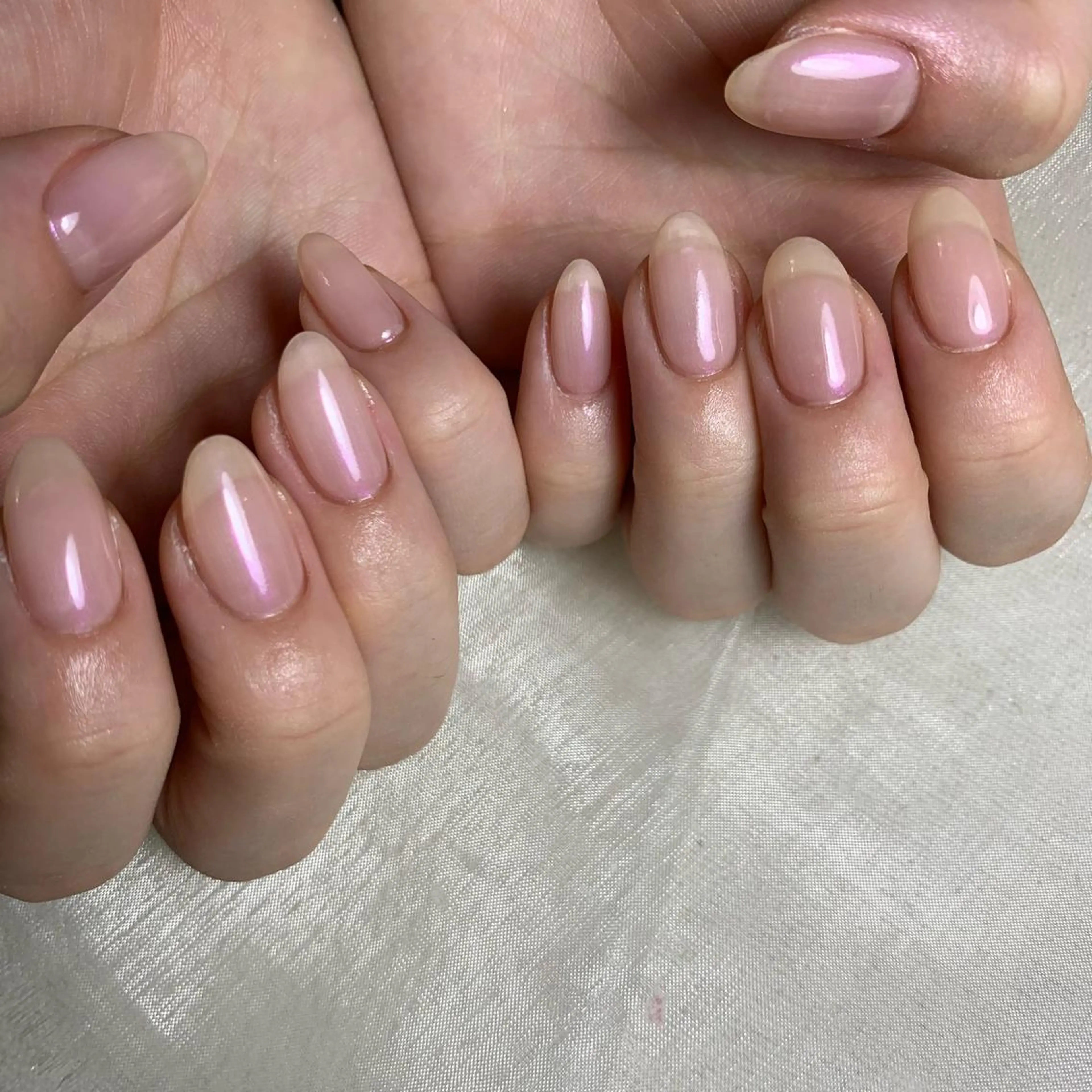 ネイル ミラーネイル パープル 里見 麗のネイルデザイン