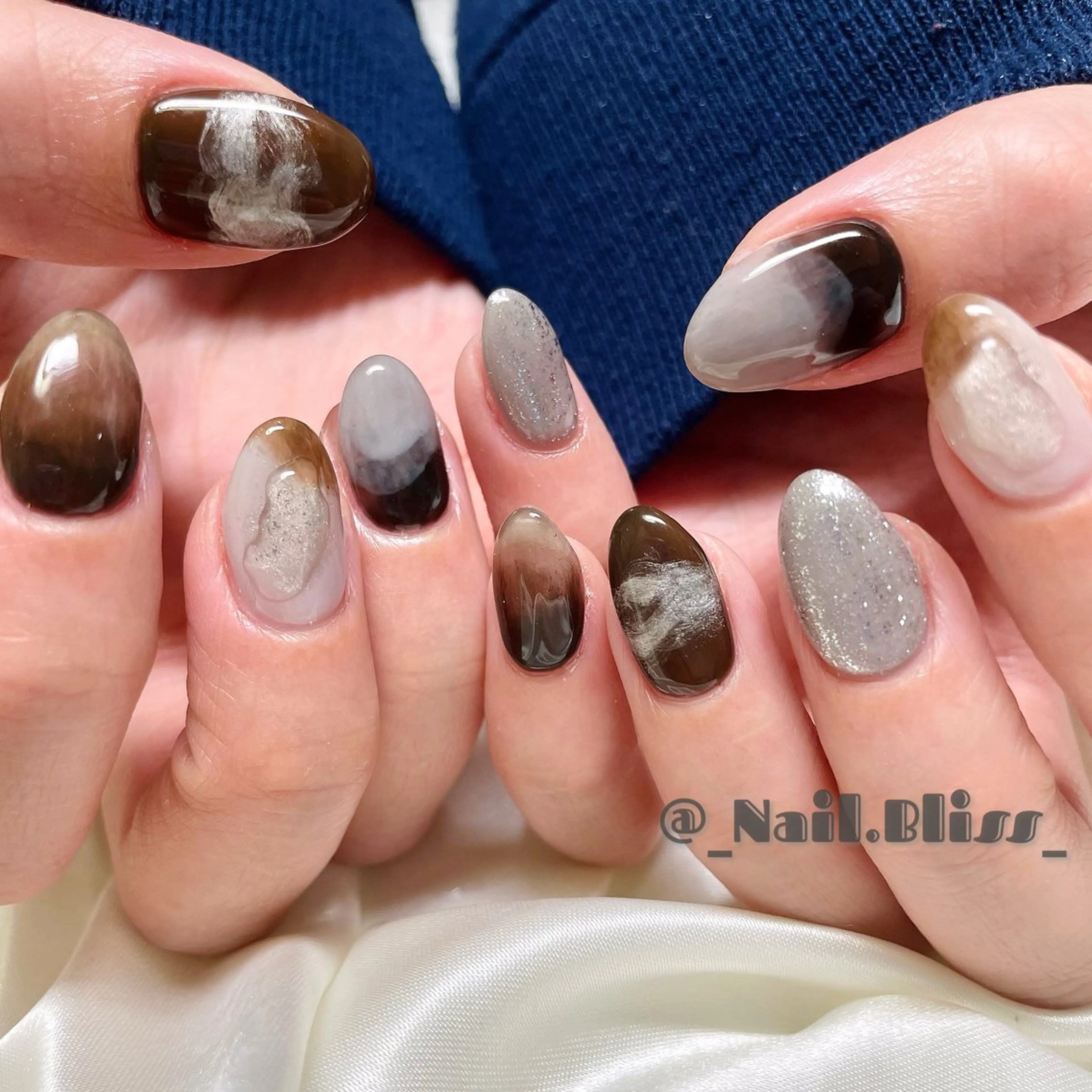 ネイル 持ち込み ニュアンスネイル ハンドネイル NAIL BLISSのネイルデザイン