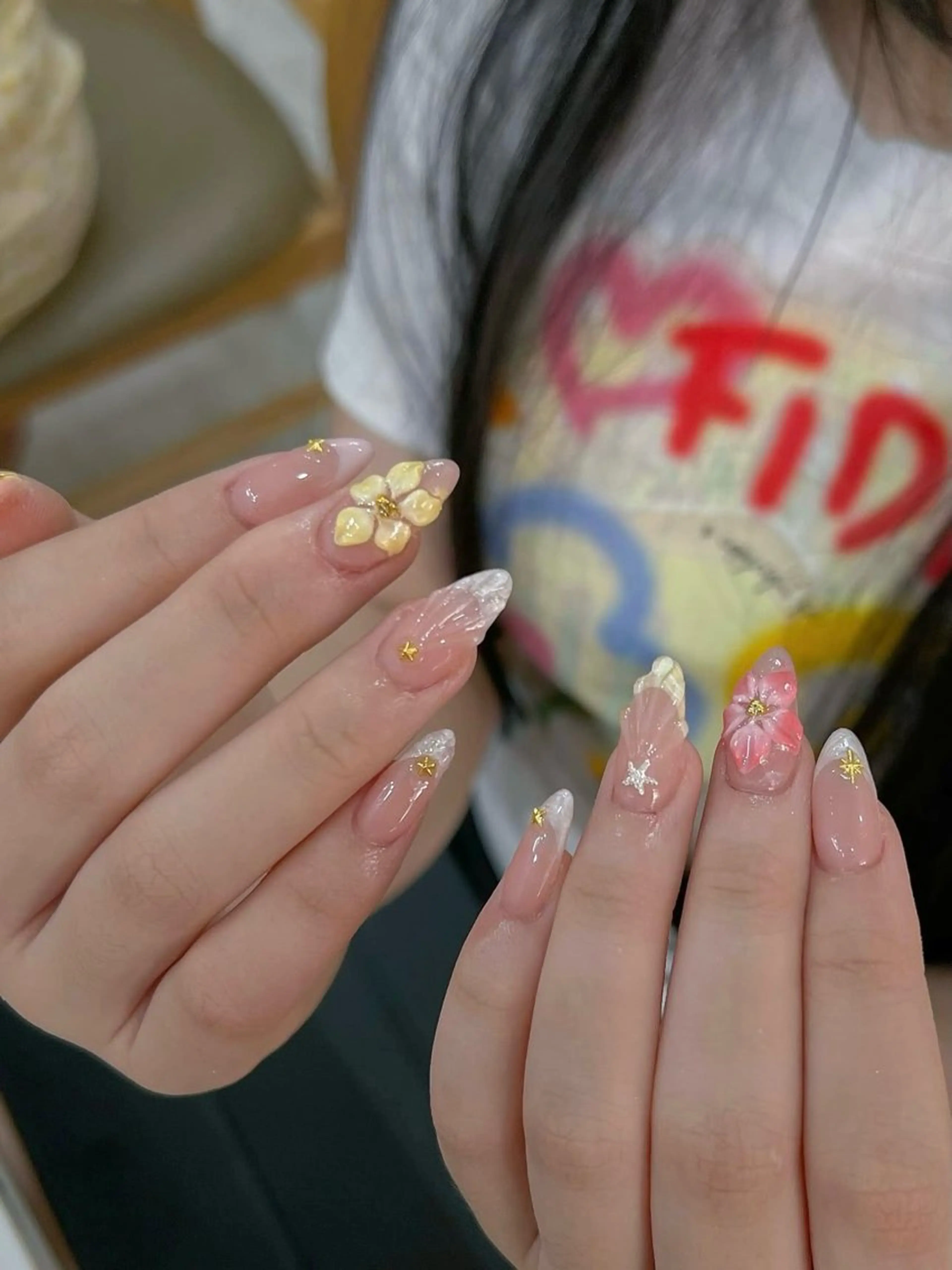 ネイル アートネイル チークネイル 氷ネイル・うるうるネイル 韓国ネイル マグネットネイル ハンドネイル NAILS168 新大久保店のネイルデザイン