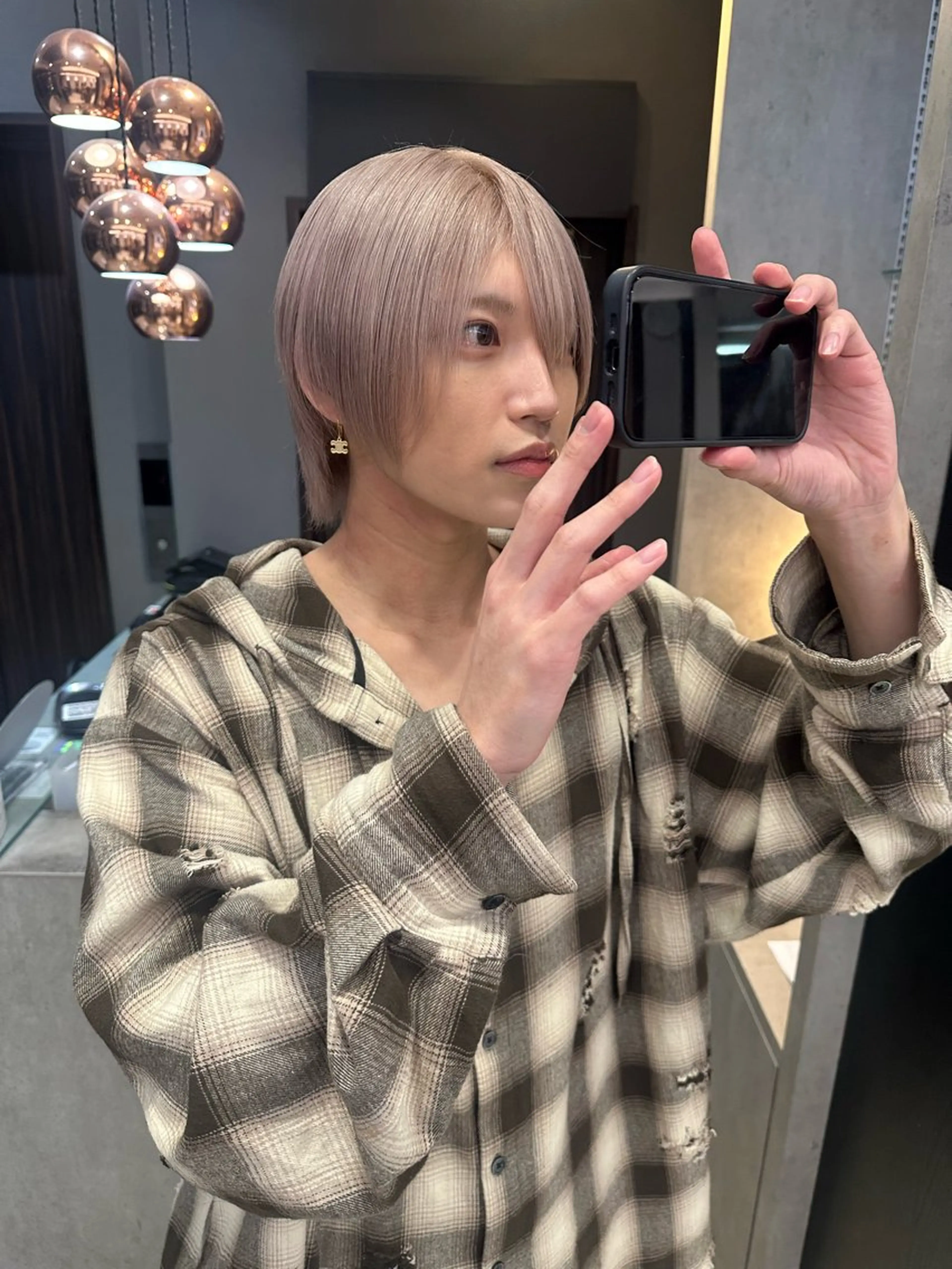 ショート カラー メンズ カット ヘアカラー トリートメント AYAKASA 暖色カラー/レイヤーのヘアスタイル