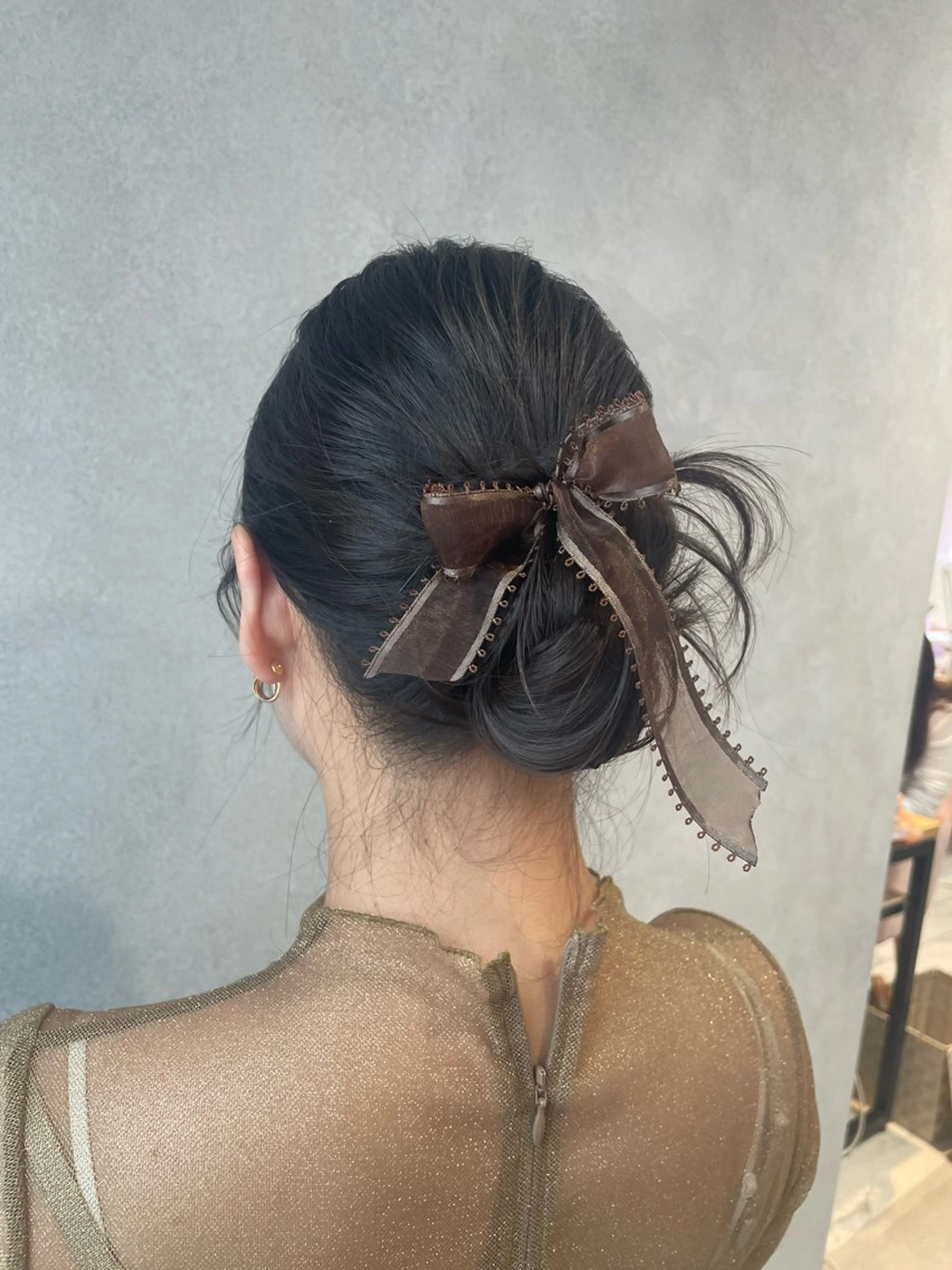 セミロング ヘアアレンジ ヘアセット みたち すみれのヘアスタイル