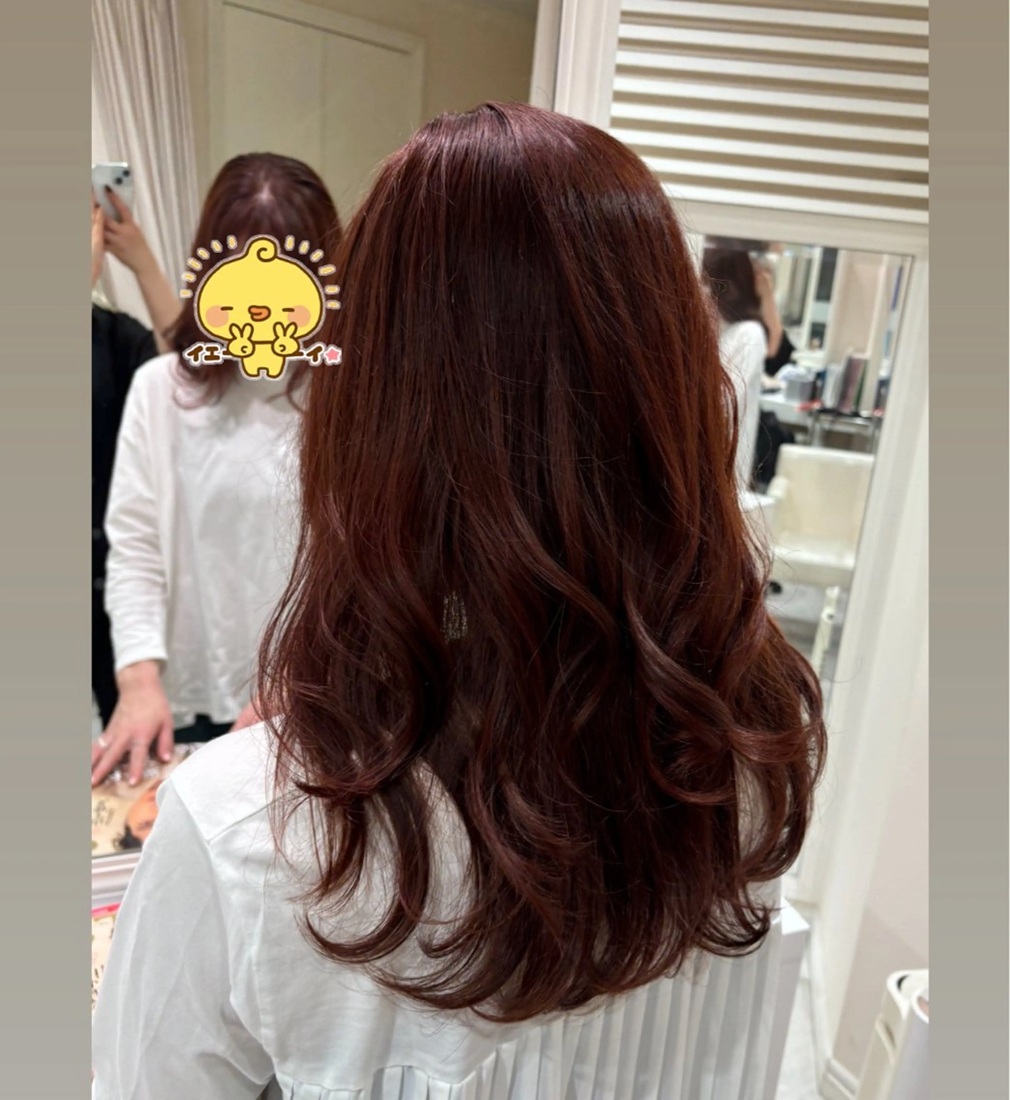 カラー ブラウンカラー ピンクカラー 間島 叶のヘアスタイル