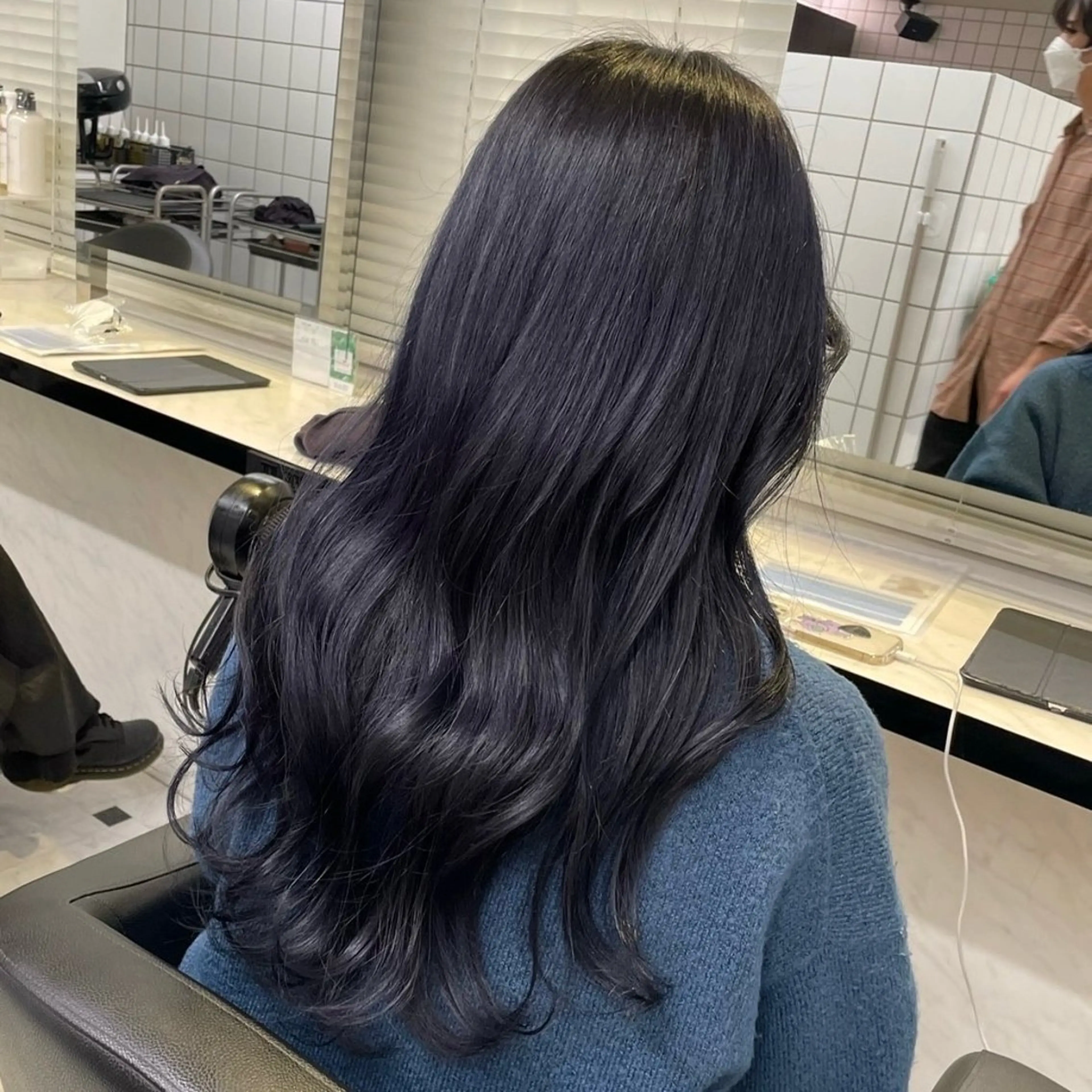 ロング カラー 韓国っぽ♡寒色/暗髪 🫧MOEKA🦋のヘアスタイル