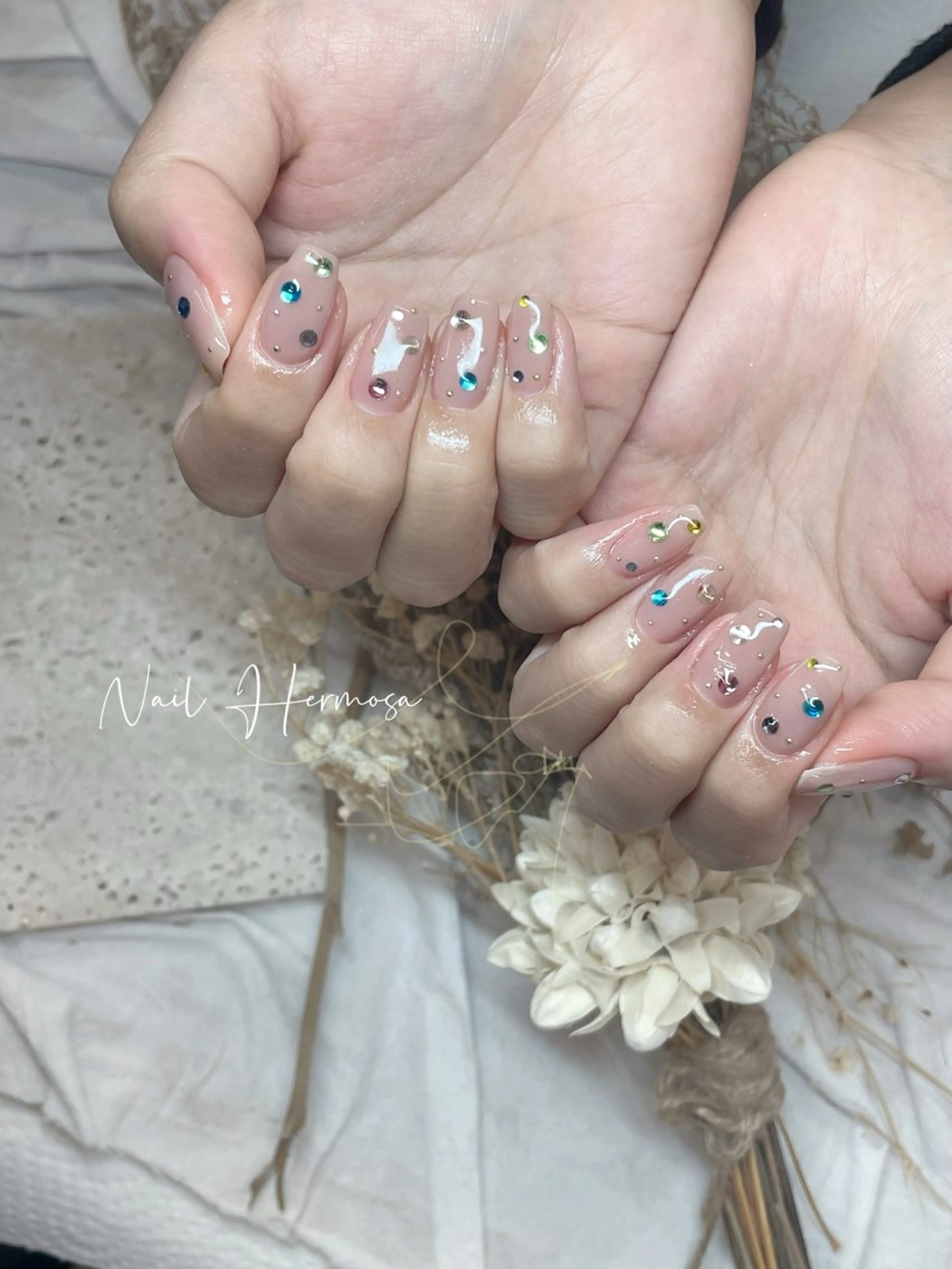 ネイル 長さ出し フラッシュネイル フットネイル ジェルネイル マグネットネイル ハンドネイル ネイル エルモサのネイルデザイン