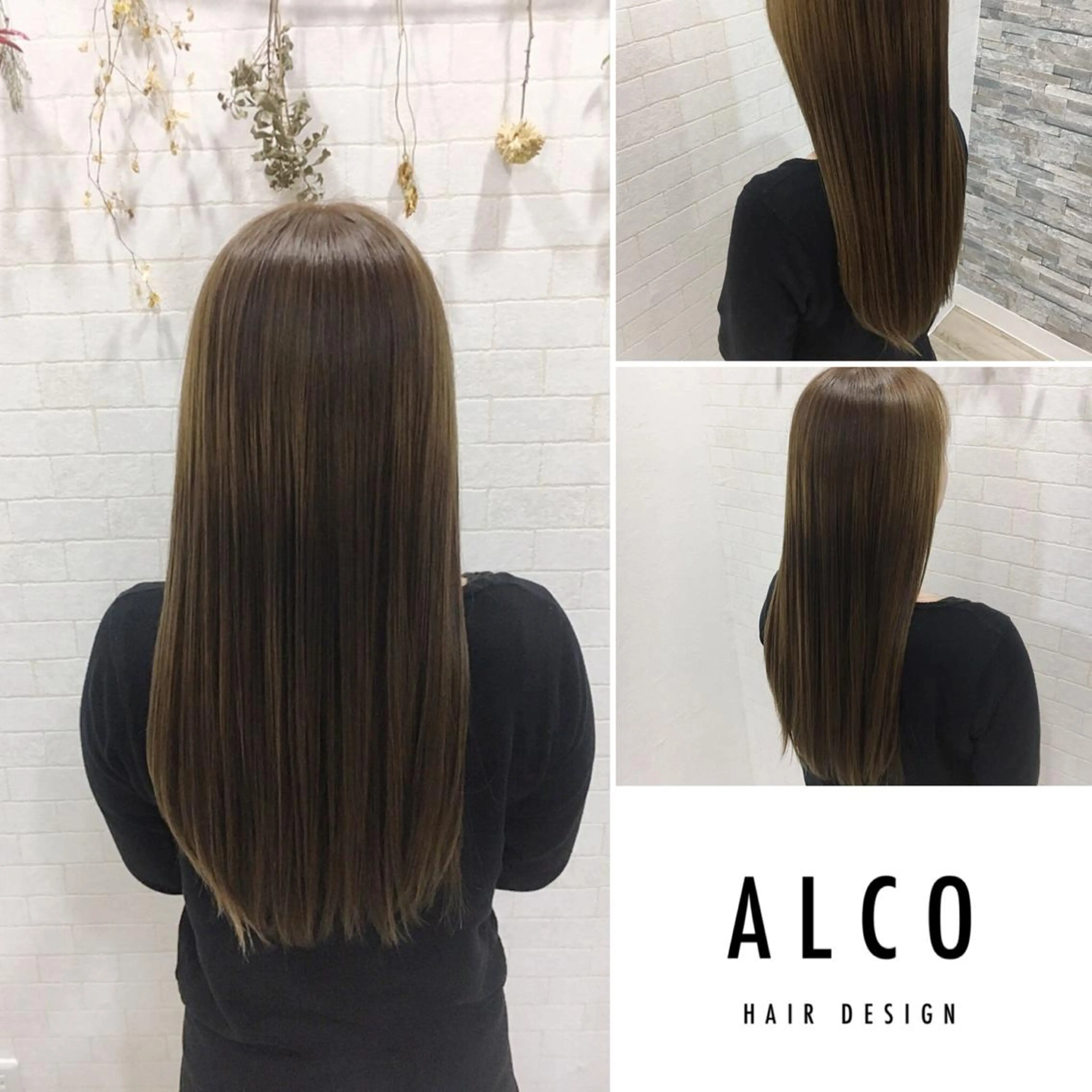 セミロング カラー ワタイショウタ 髪質改善✨眉毛サロンのヘアスタイル