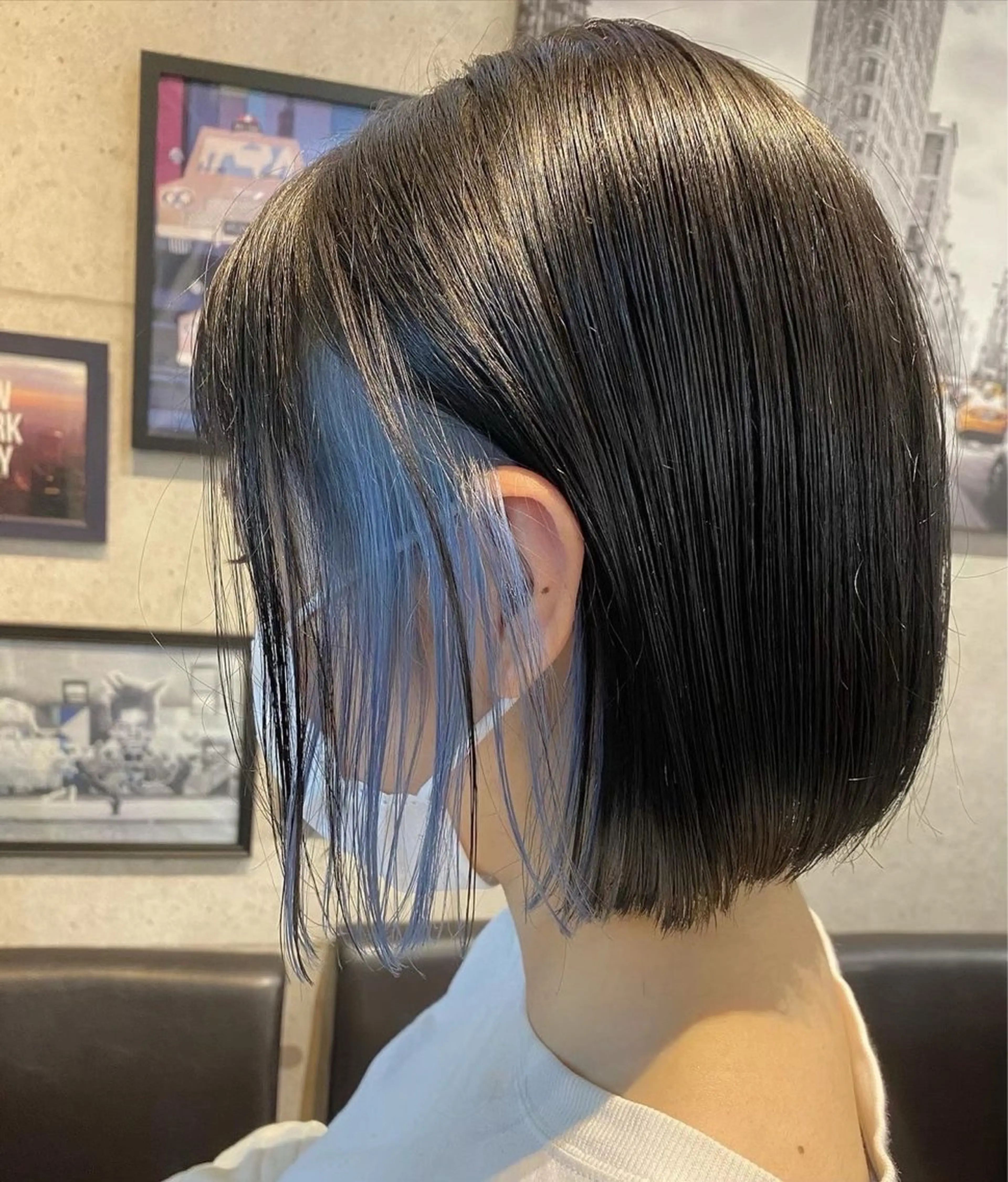 ショート カラー ブルーカラー ヘアカラー トリートメント カット¥1100 ✂️MIUのヘアスタイル