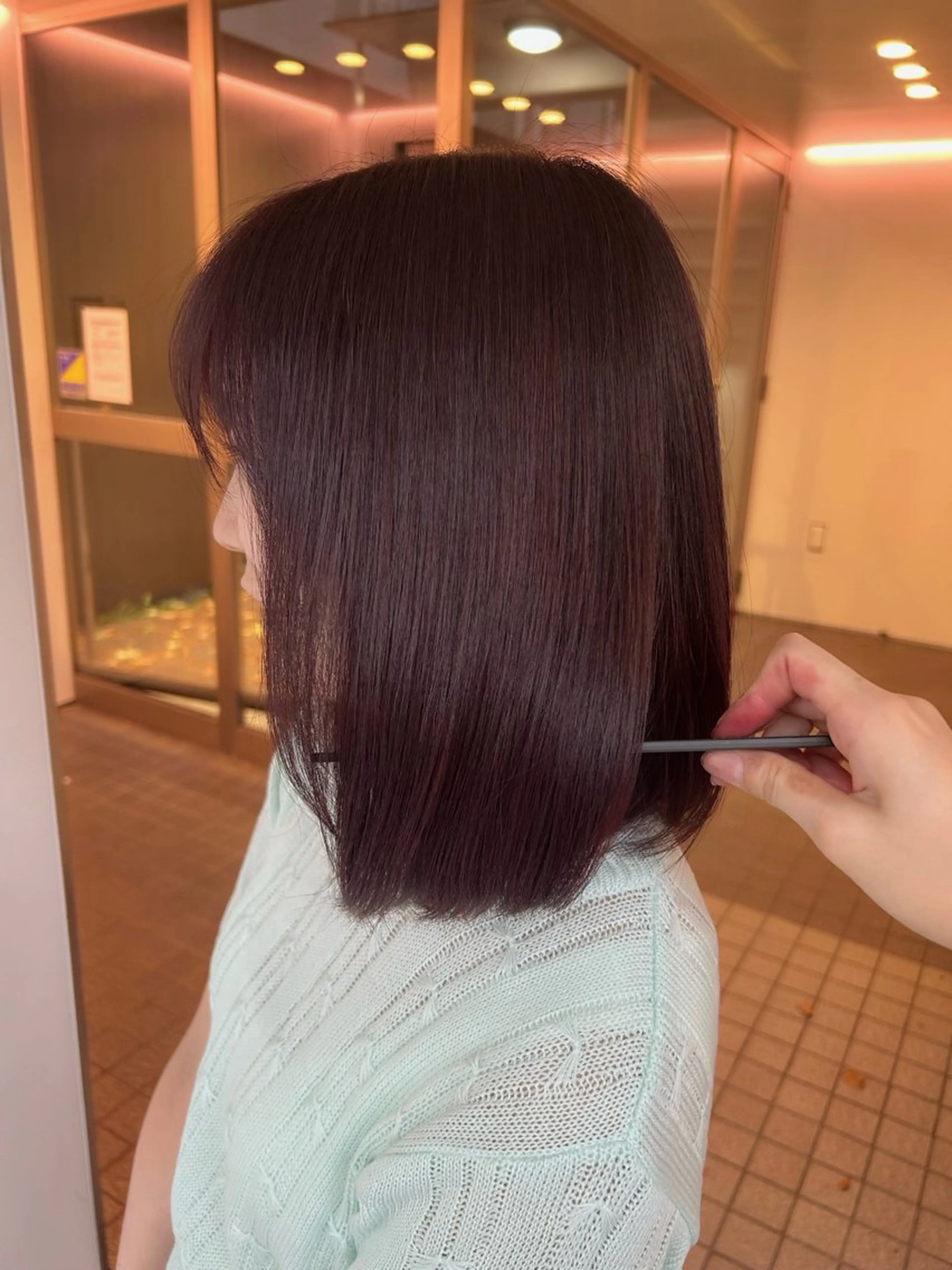 ミディアム カラー カシス トリートメント 🧣艶カラー・ヘア セット Chie🧸のヘアスタイル