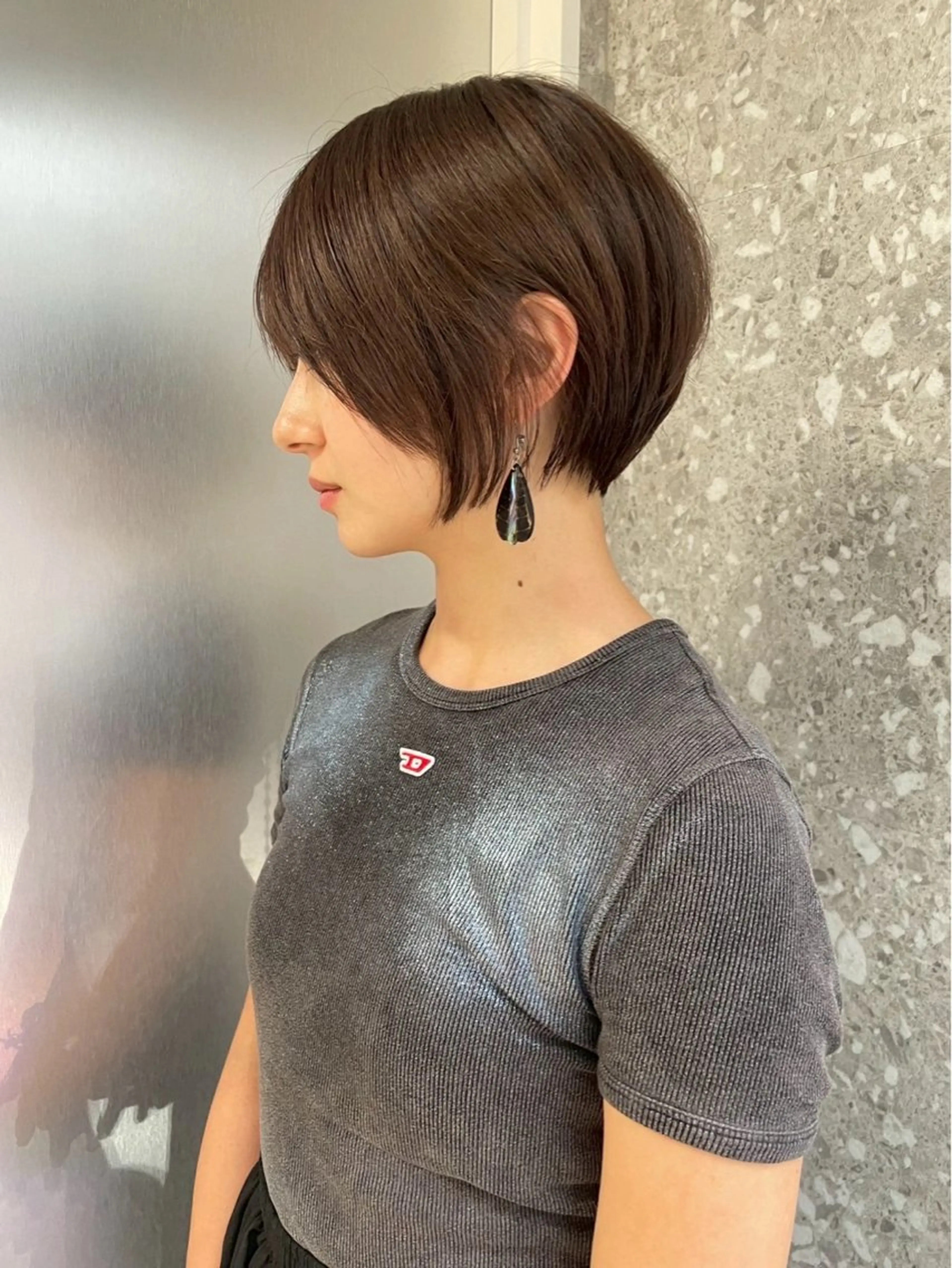 ・レディースショートカット＋ワンカラーの写真