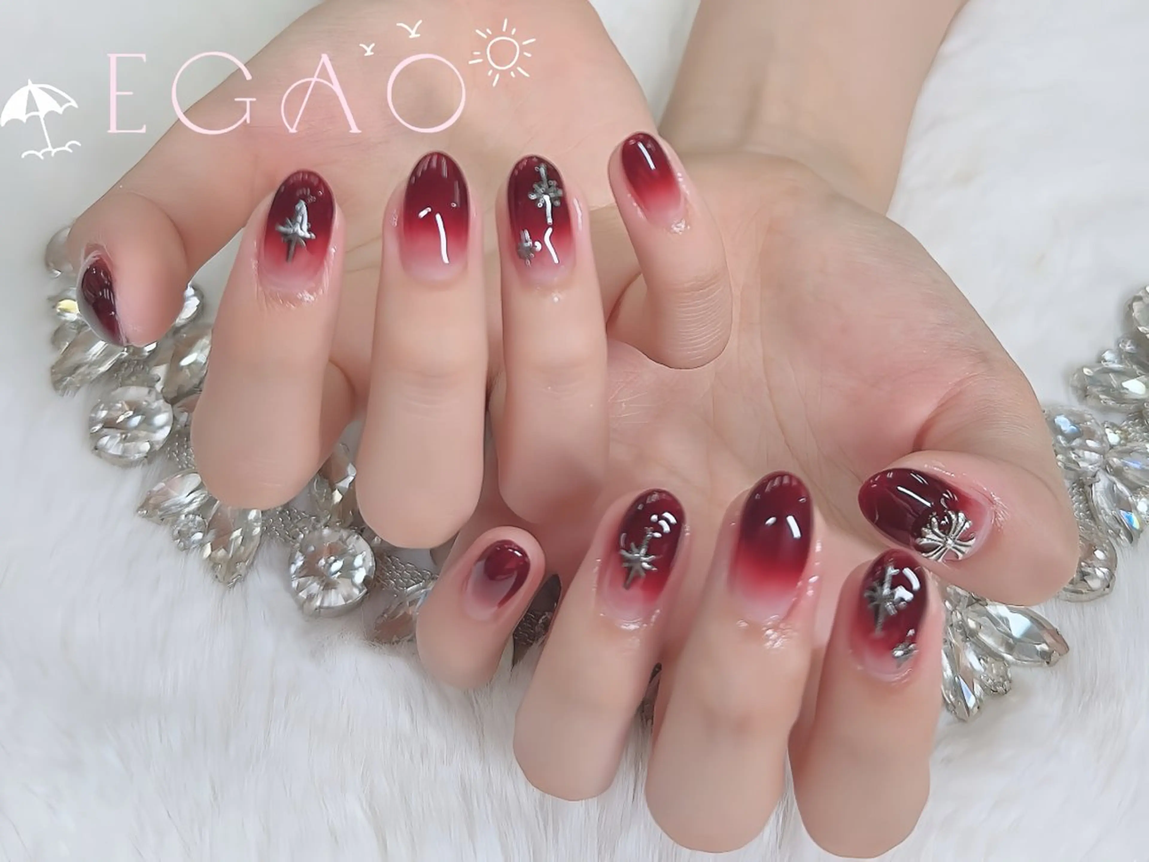 ネイル アートネイル フットネイル フレンチネイル ジェルネイル グラデーション ハンドネイル Egao Nail錦糸町店のネイルデザイン