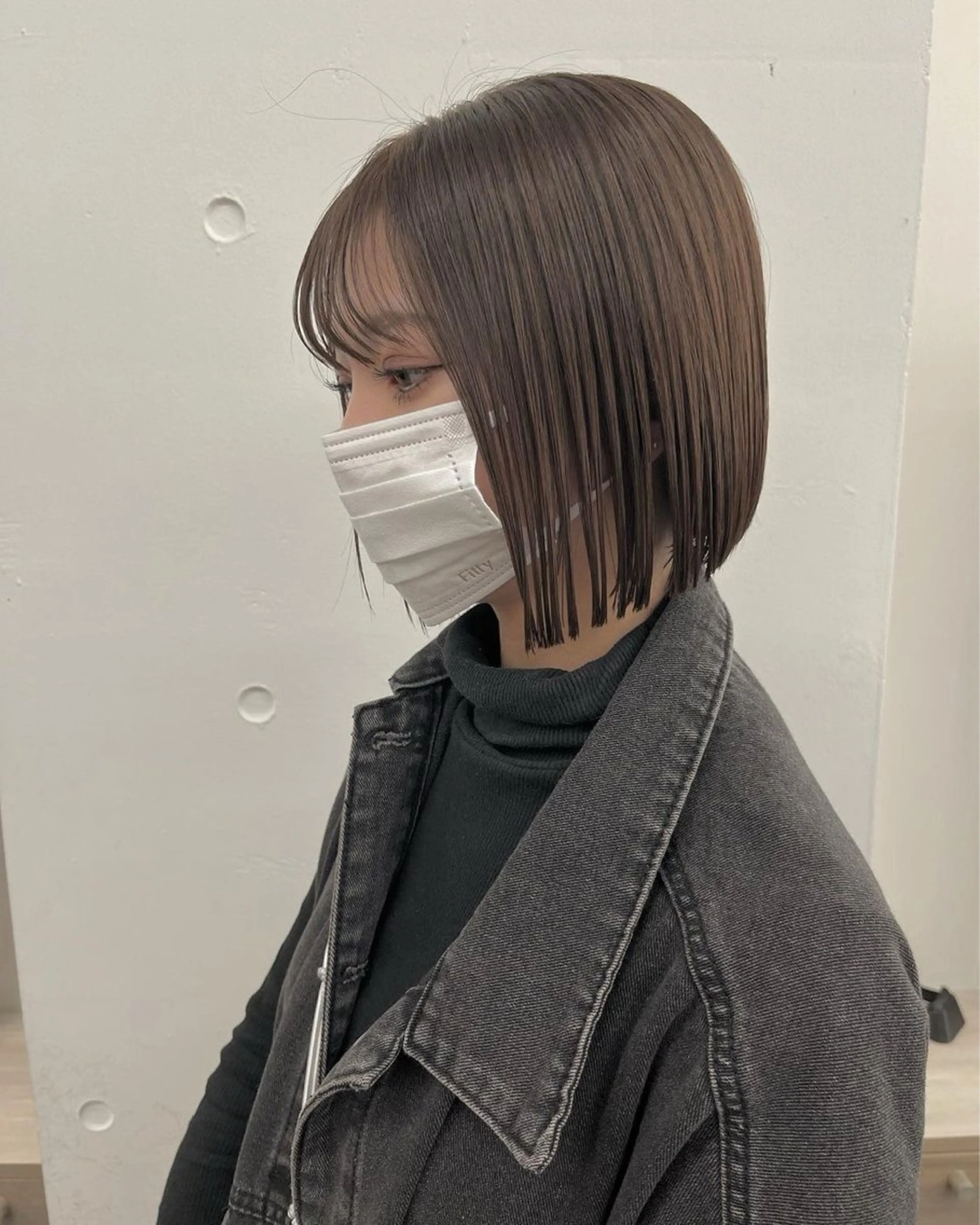 ショート カラー カット ヘアカラー レイヤーカット/ボブ 似合わせ/透明感カラのヘアスタイル