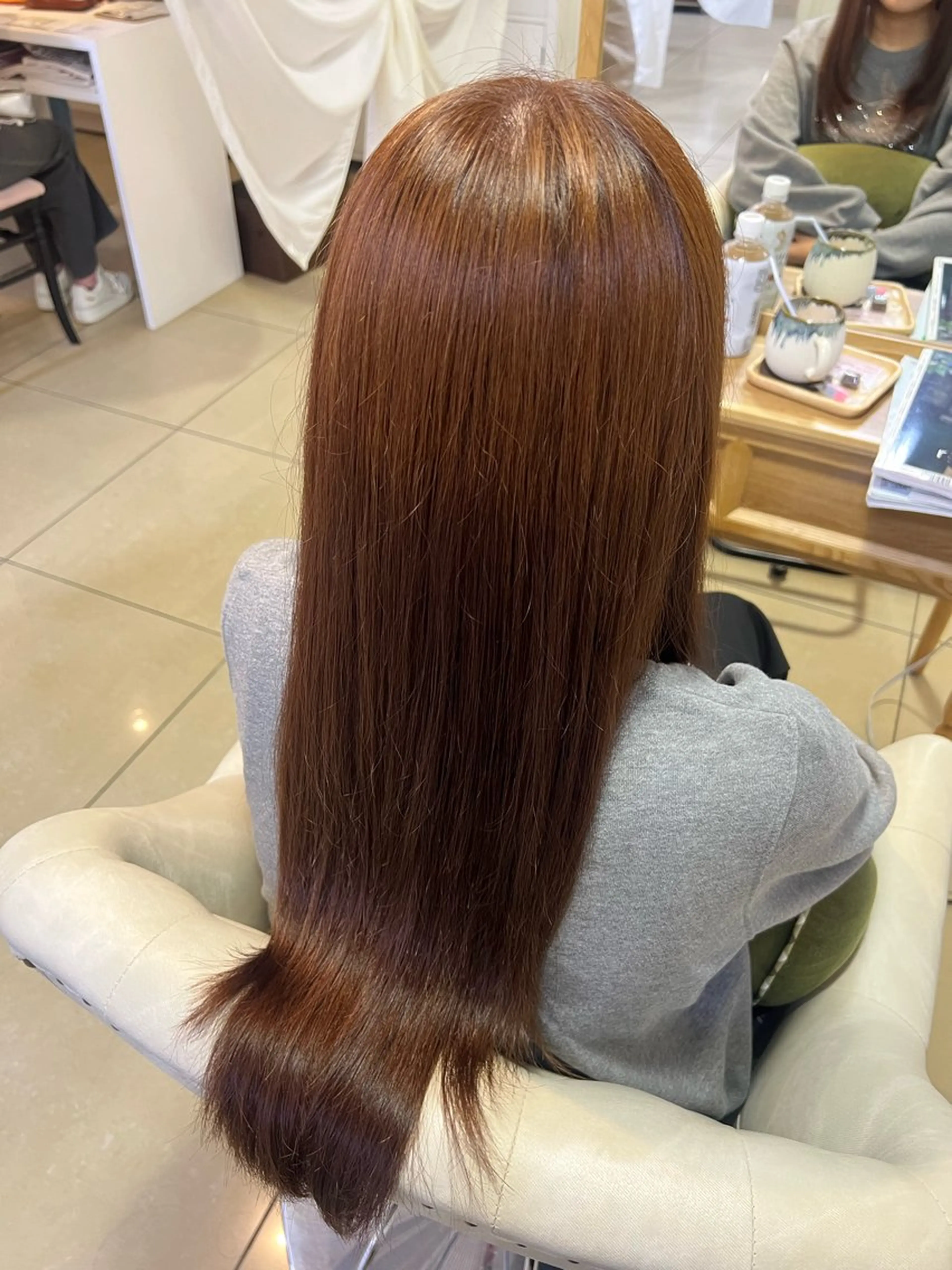 ロング カラー ブラウンカラー ダブルカラー ピンクカラー ピンクブラウン ヘアカラー トリートメント eMuエミュ‪ ¨̮⃝ayakaのヘアスタイル