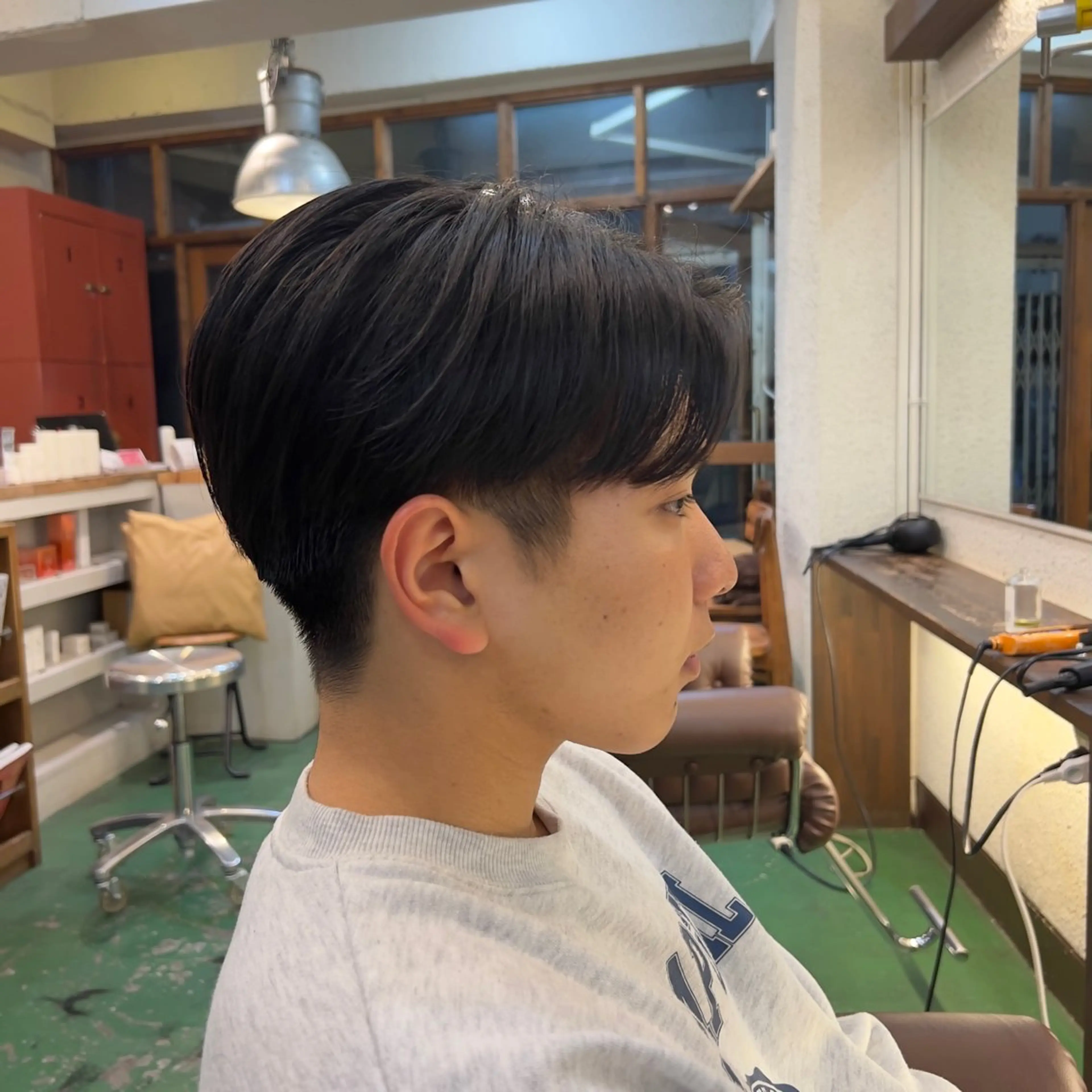 ショート メンズ センターパート カット トリートメント 透明感/血色カラー/ 似合せレイヤー/ゆいのヘアスタイル