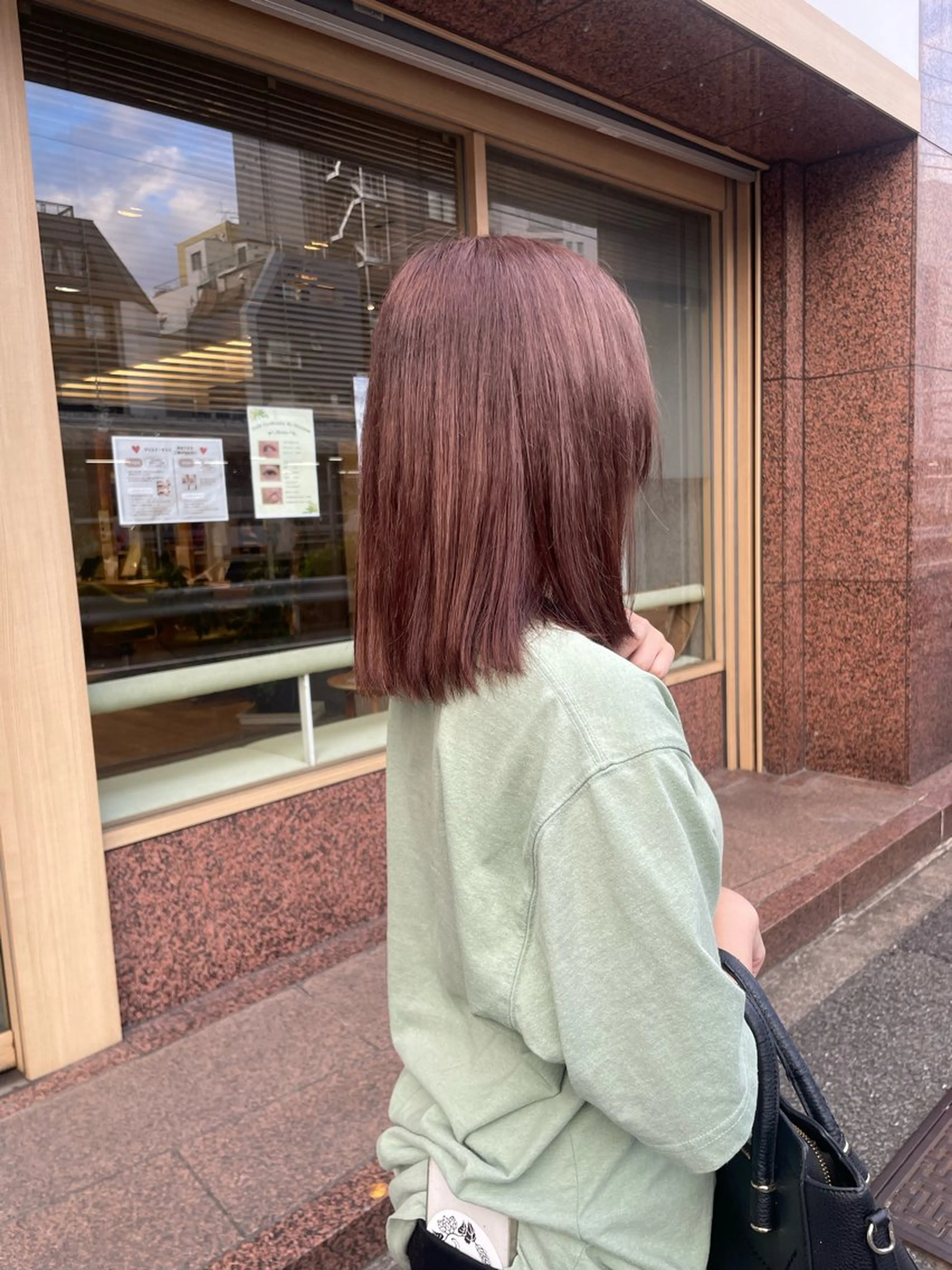 ミディアム カラー ブリーチ ブラウンカラー 髪質改善/Bloss om🌷高橋沙衣のヘアスタイル