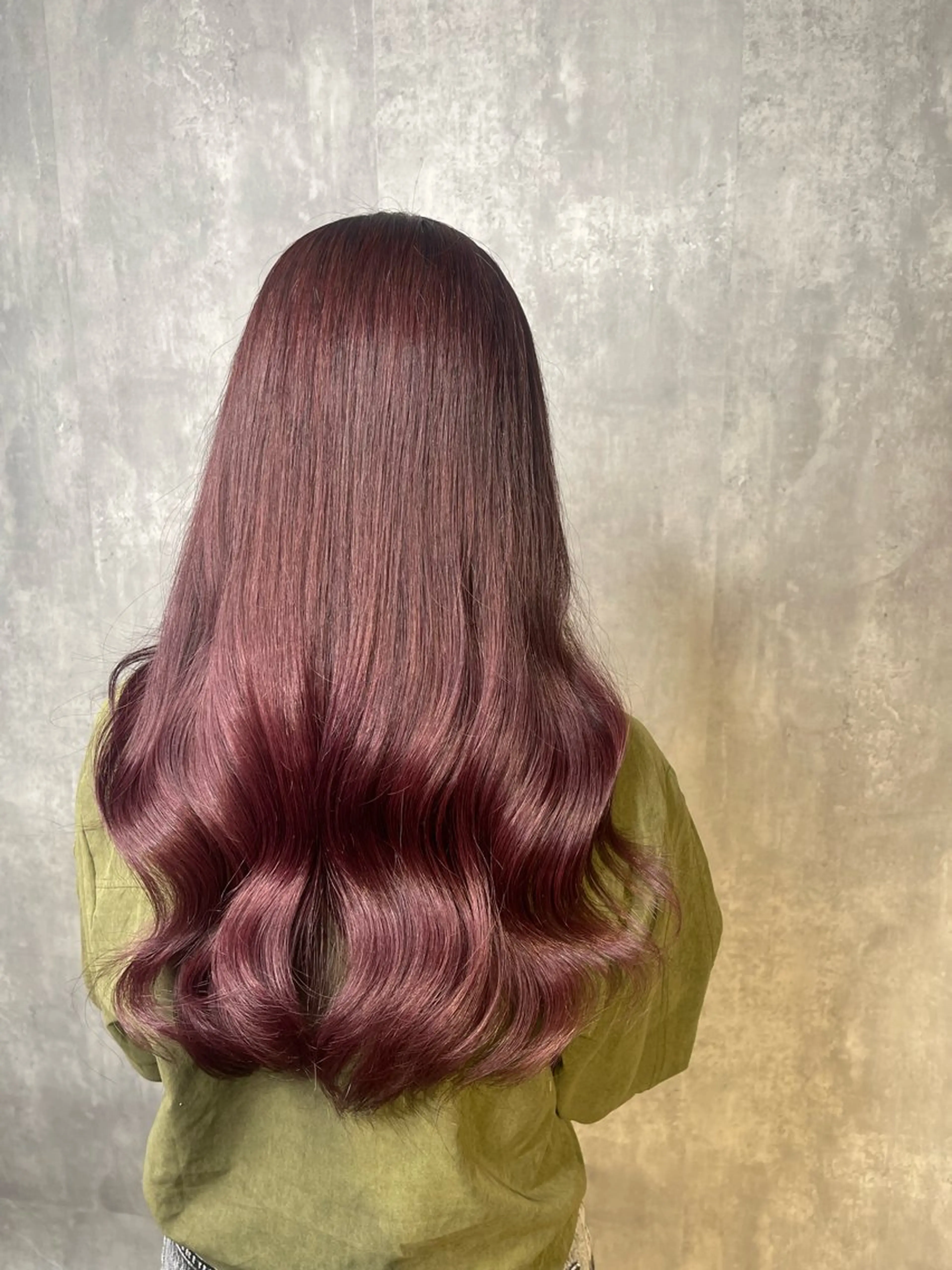 ロング カラー ブリーチ ブリーチなしカラー ピンクカラー ムラ修正/ ハイトーン💖Riaのヘアスタイル