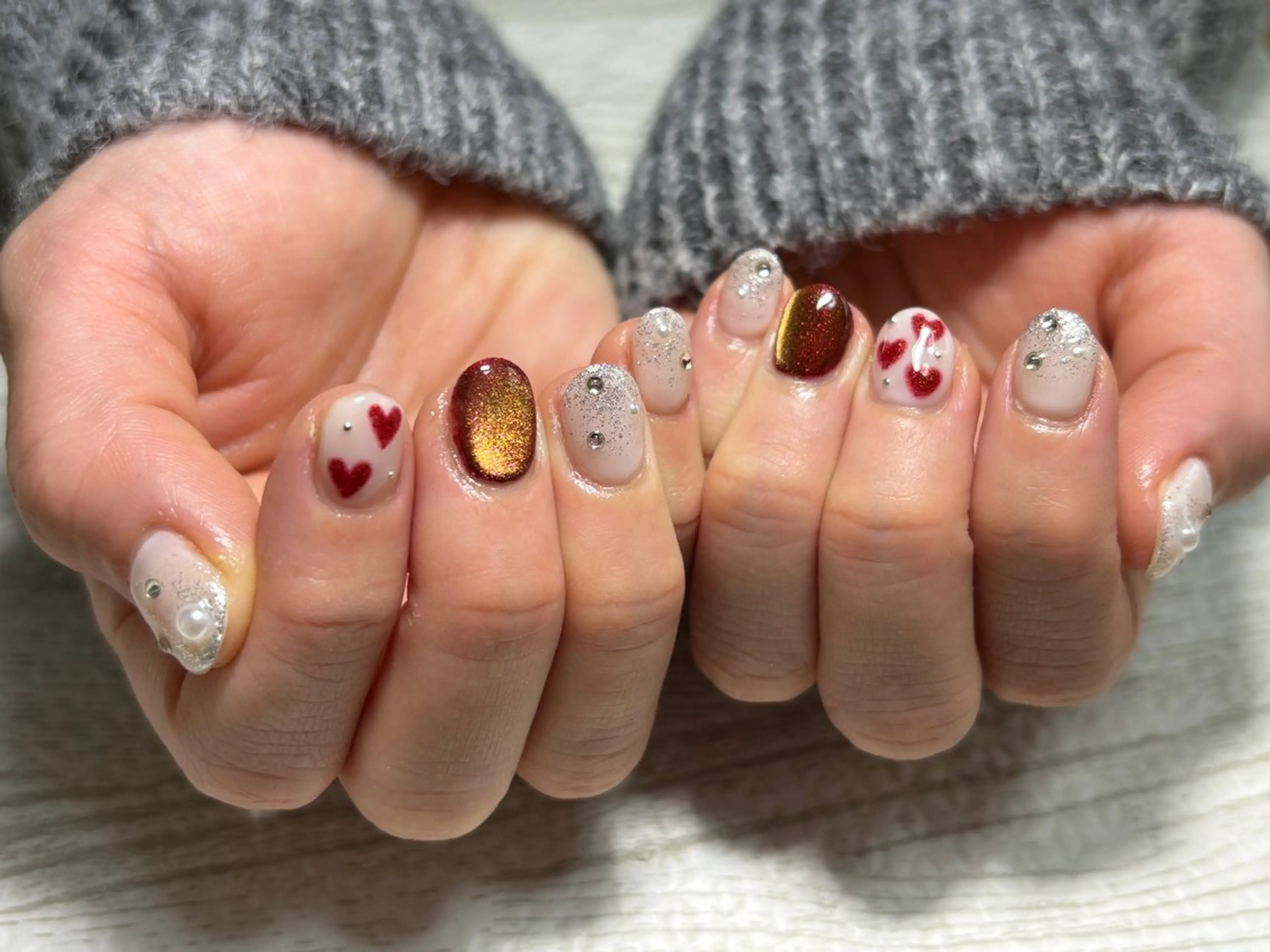ネイル ハート Ulu Nail 🌱MOMOKAのネイルデザイン