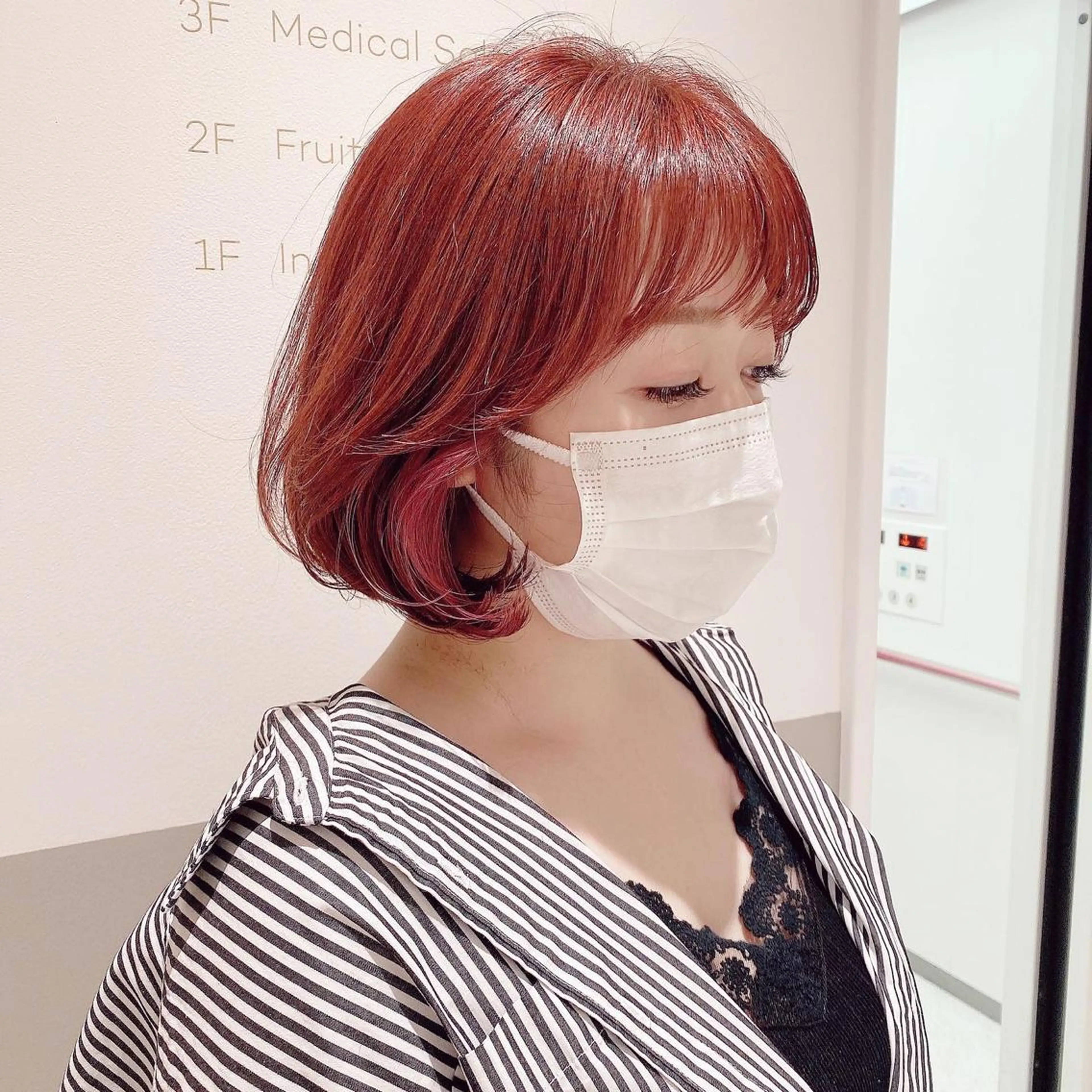 ミディアム カット ヘアカラー トリートメント 韓国くびれレイヤー 🇰🇷はづきのヘアスタイル