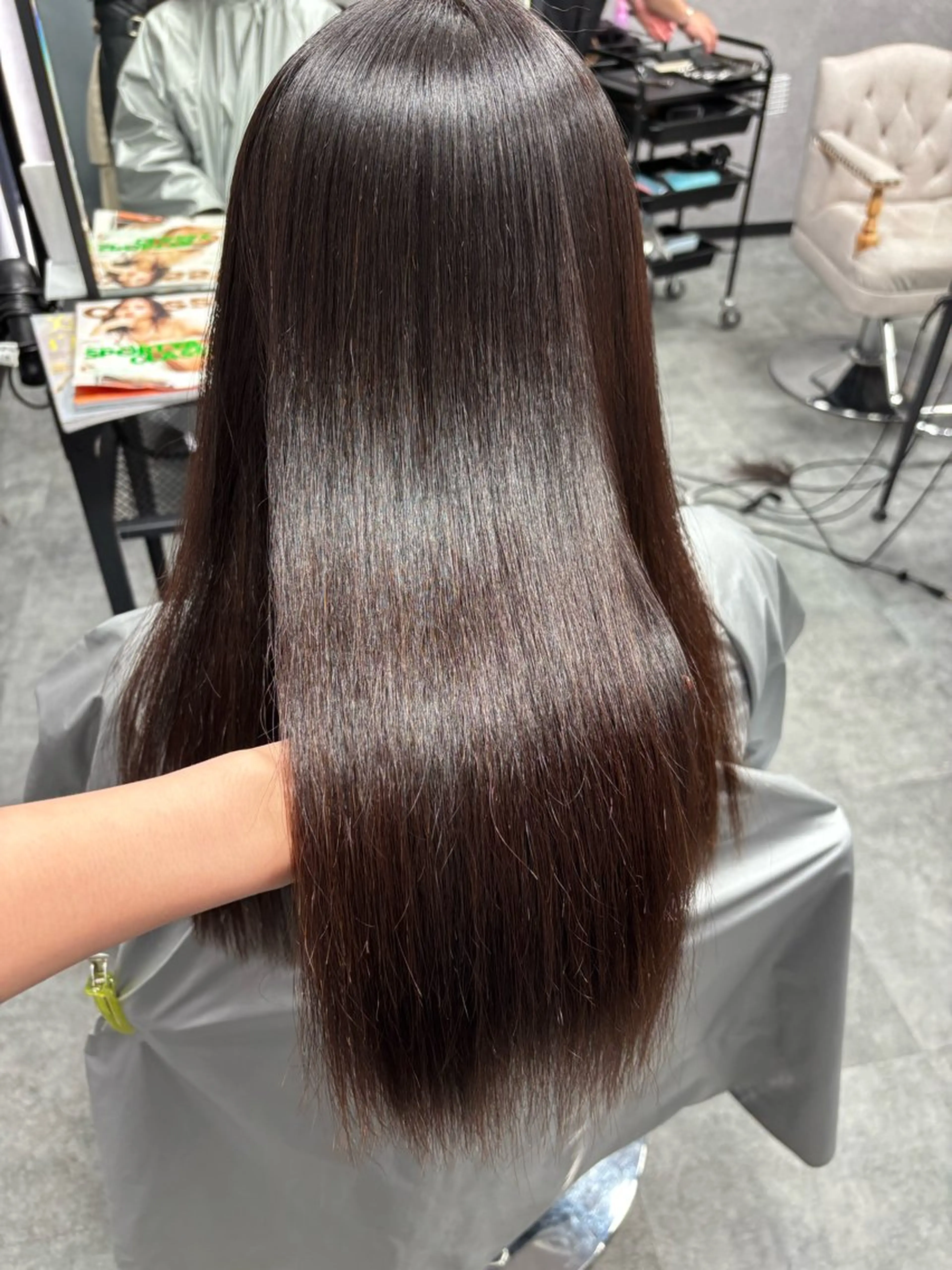 ロング 縮毛矯正 トリートメント カット 縮毛矯正 トリートメント 森岡 紗羽のヘアスタイル