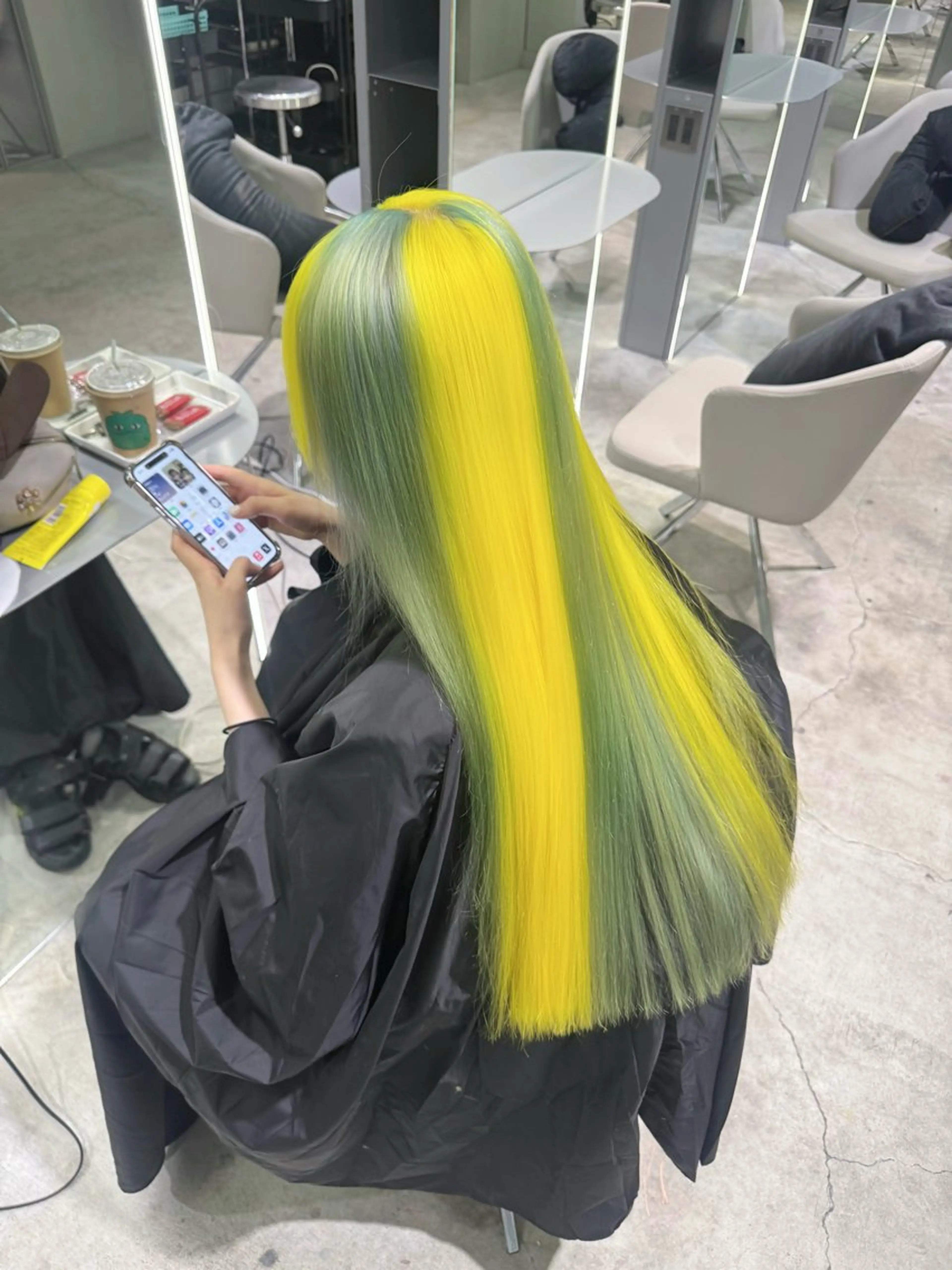 ロング カラー イエローカラー RIHO🎀 名駅 ハイトーン×顔周りのヘアスタイル