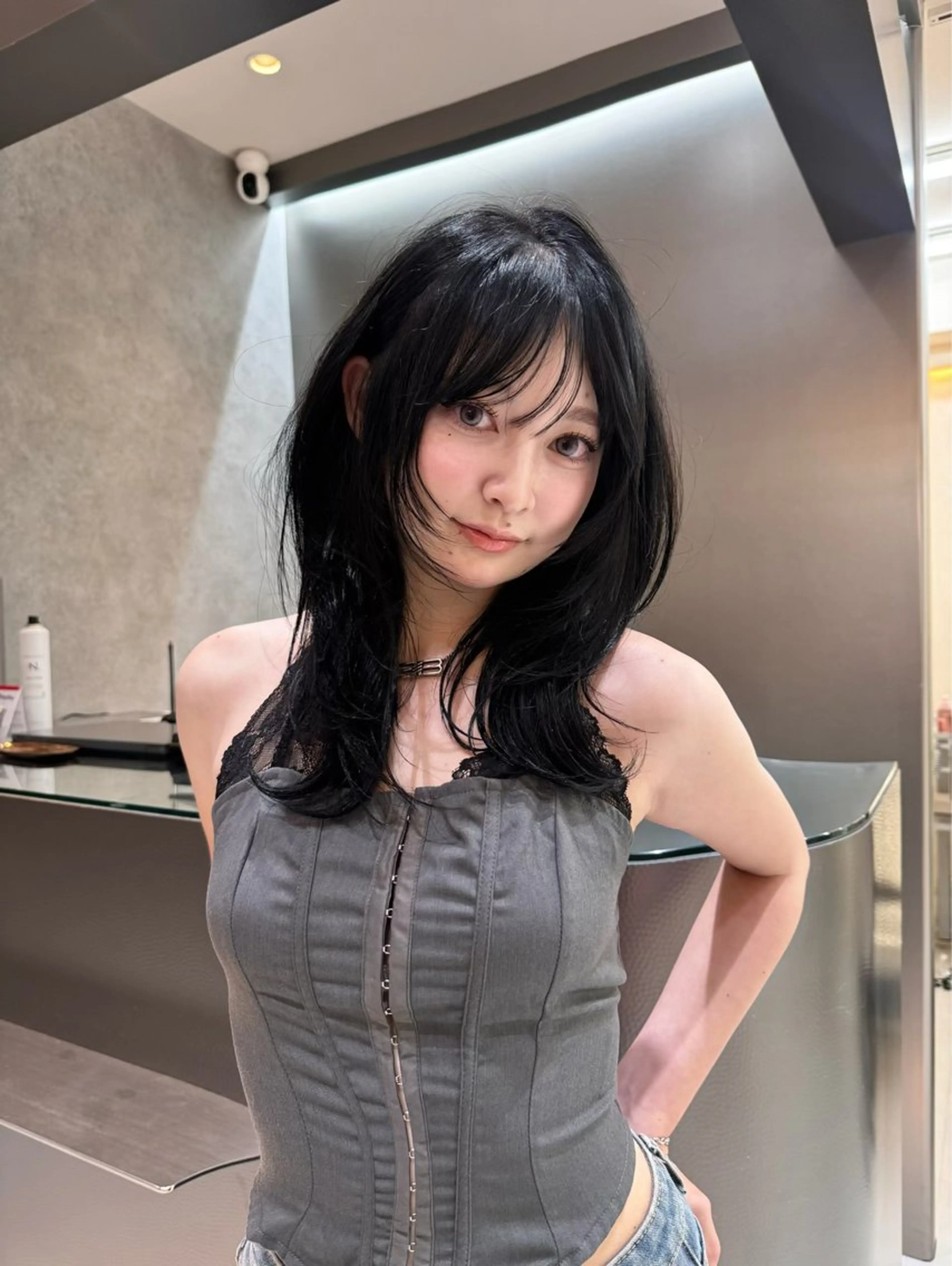 セミロング ヘアカラー こころ/sand/透 明感カラー/縮毛矯正のヘアスタイル