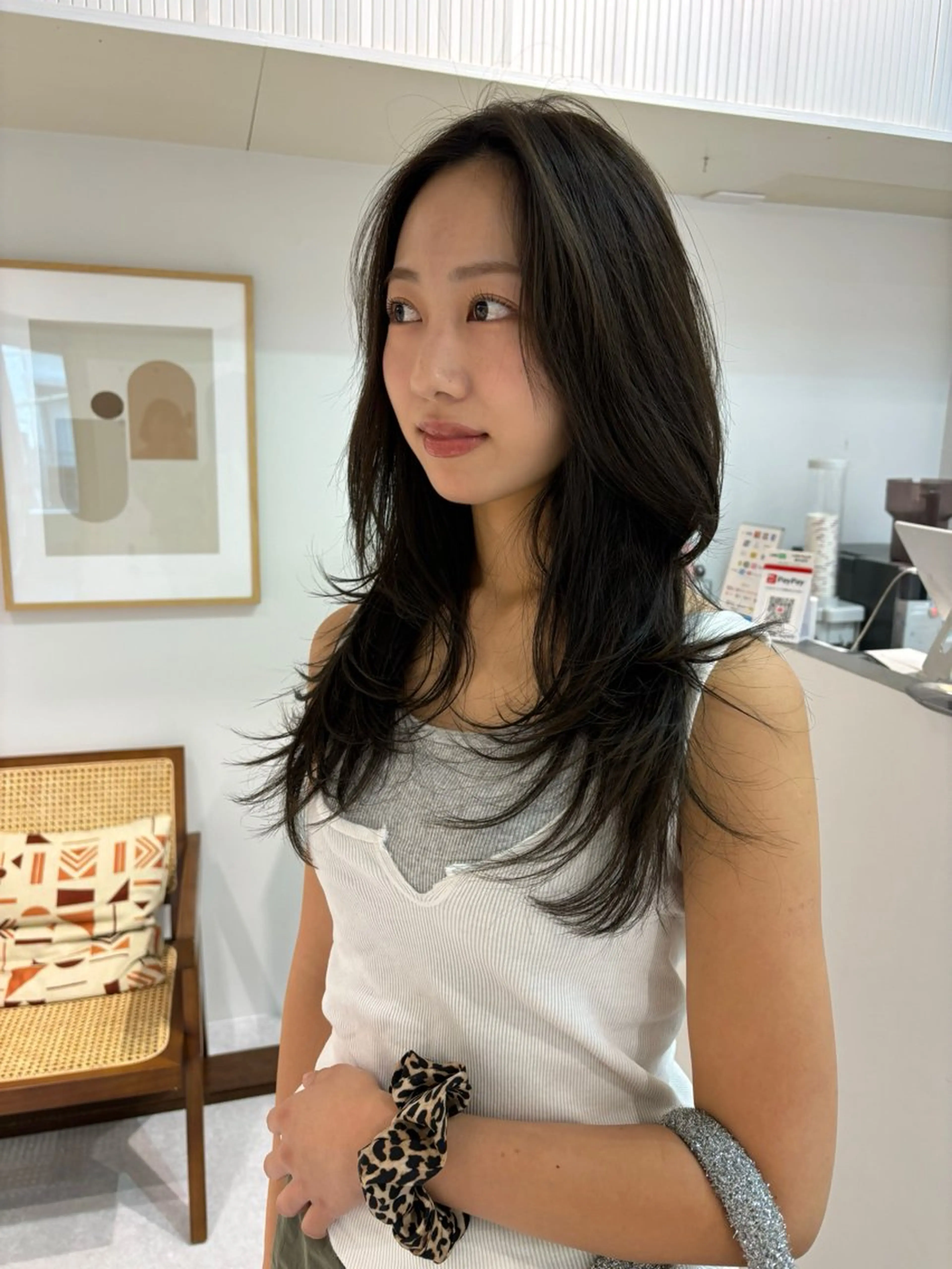 ロング カラー 透明感カラー 韓国風ヘア レイヤーカット カット ヘアカラー トリートメント レイヤーカット🎀 kanaのヘアスタイル