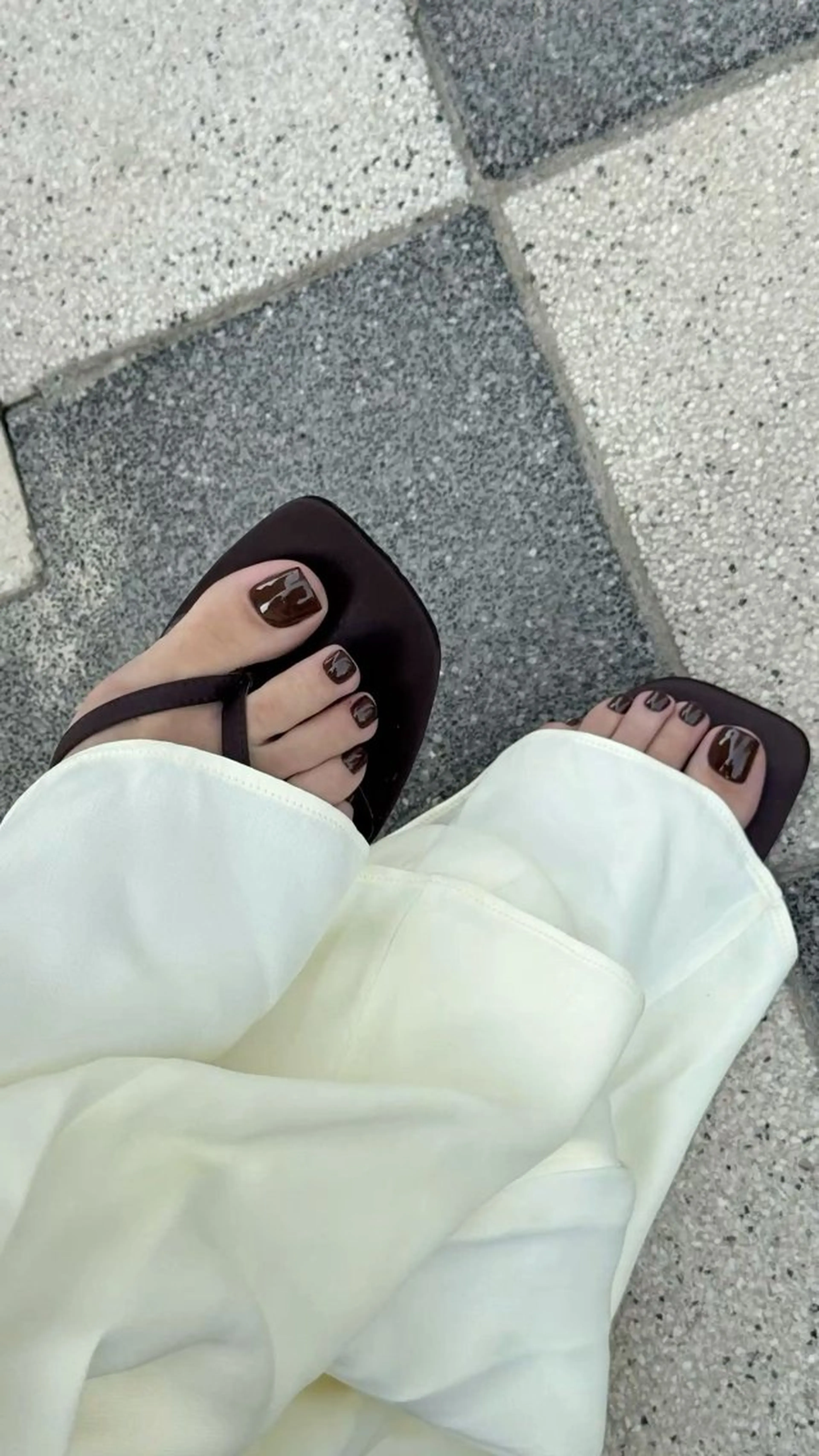 ネイル 韓国ネイル 持ち込み ニュアンスネイル ネイルチップ 冬ネイル RINN ANA.CHUOのネイルデザイン