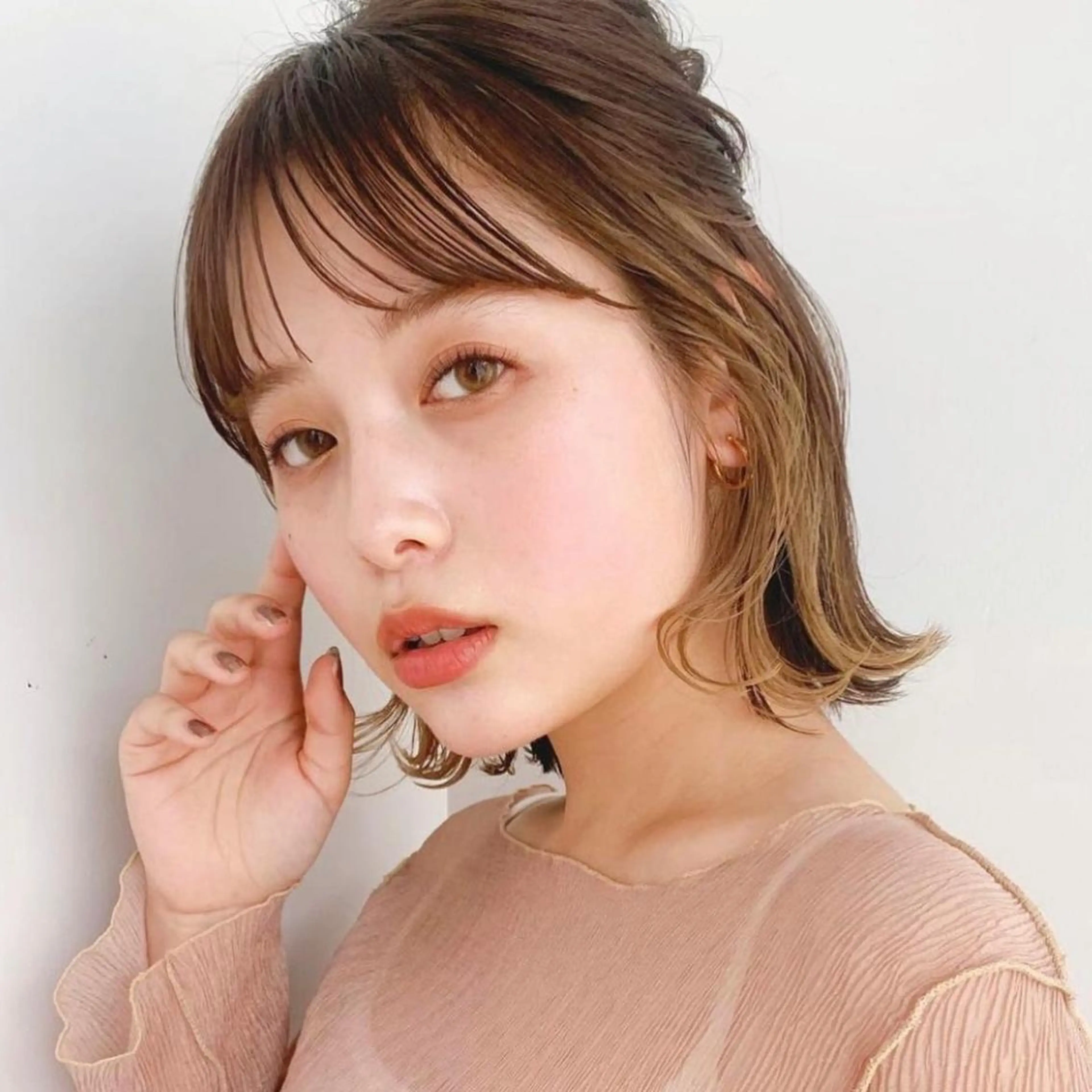 ショート カラー 🌱小顔ヘア/ボブ ミディアム/双葉🌱のヘアスタイル