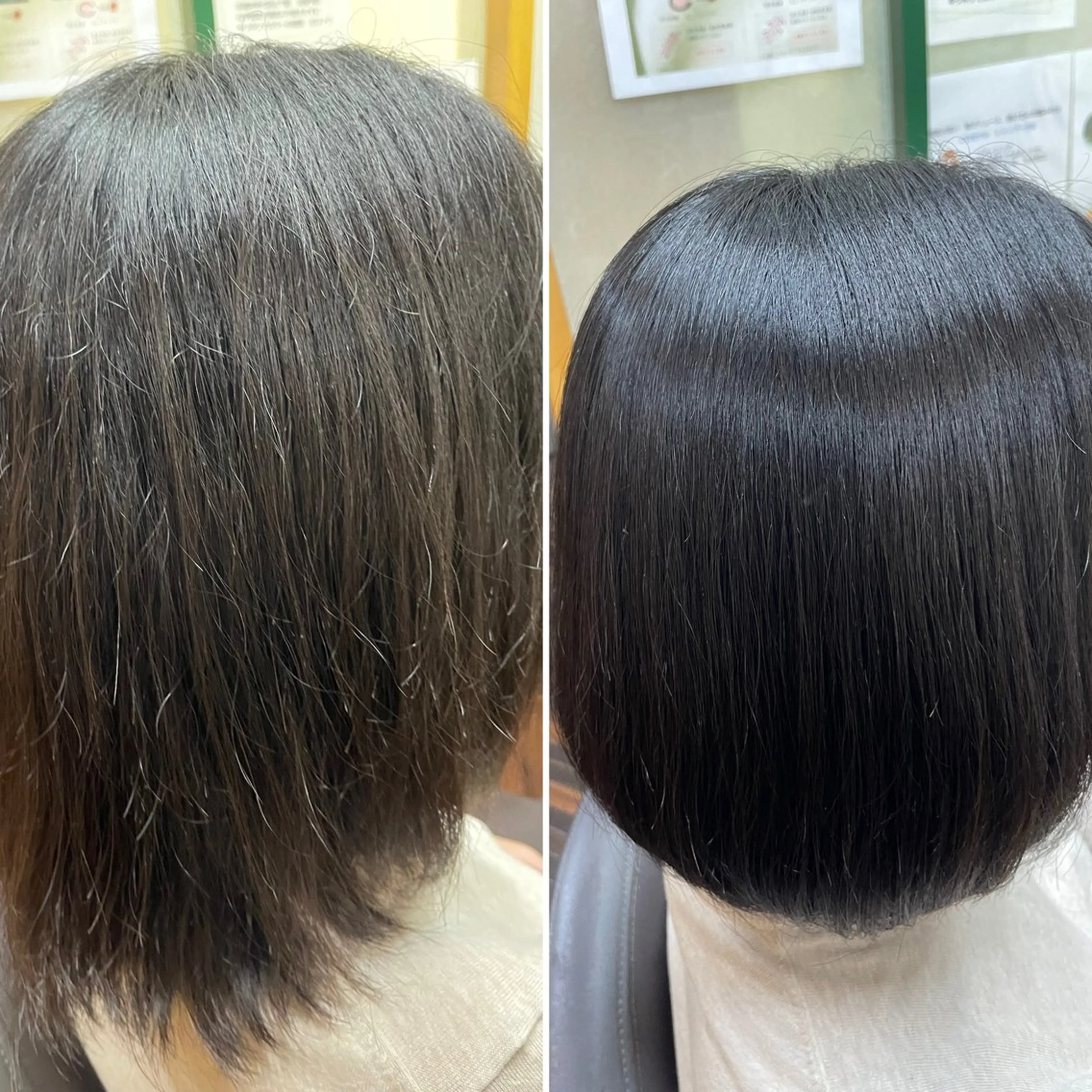 セミロング パーマ katae sayoriのヘアスタイル