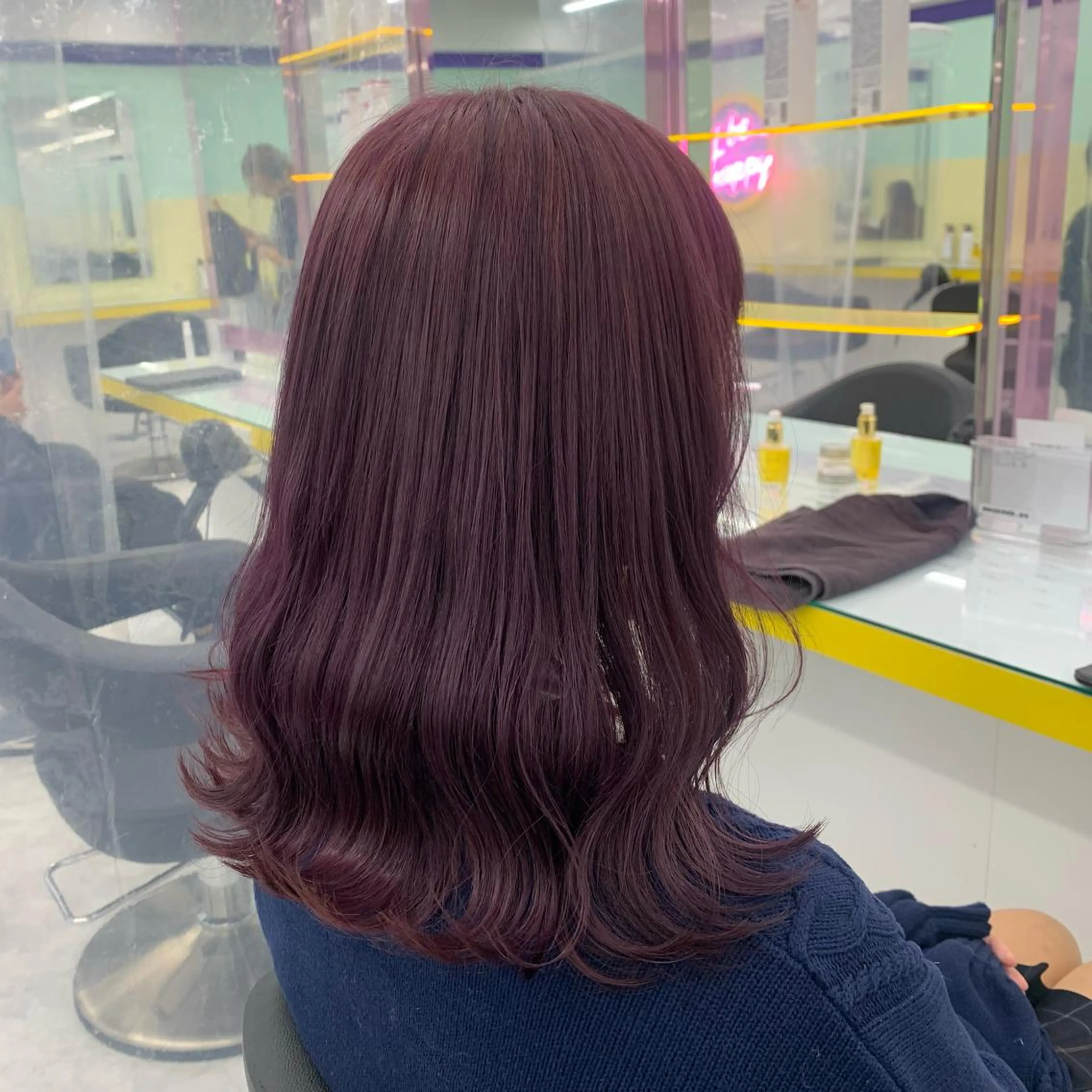 ロング カラー パーマ ヘアアレンジ メンズ キッズ ネイル マツエク・マツパ アイブロウ カシス ラベンダーカラー 🦋haginoya miho🦋のマツエク・マツパデザイン