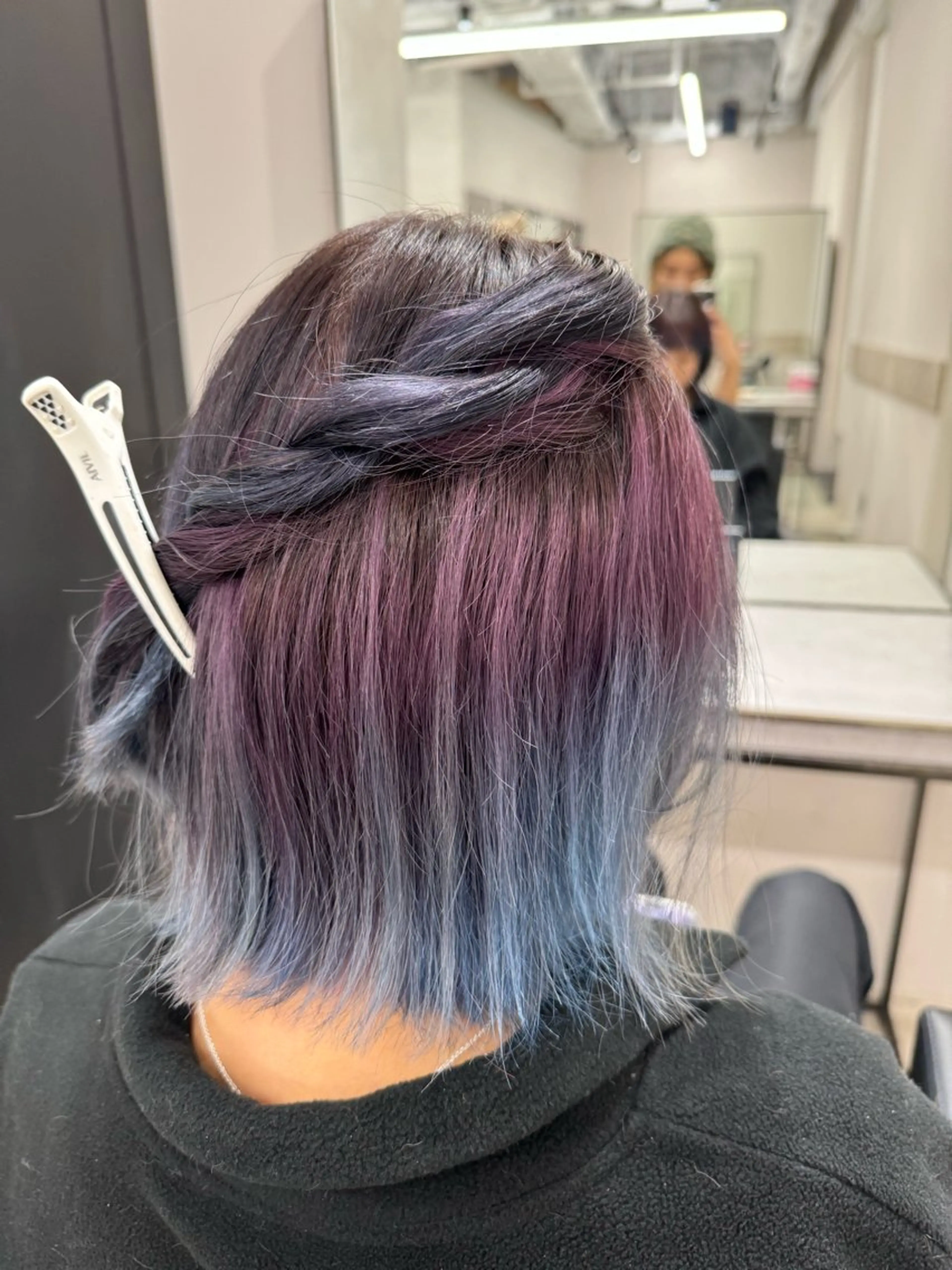 ミディアム カラー ブルーカラー デザインカラー バイオレットカラー カット ヘアカラー トリートメント 透明感カラー✨艶髪 制作🌱山根あゆみのヘアスタイル