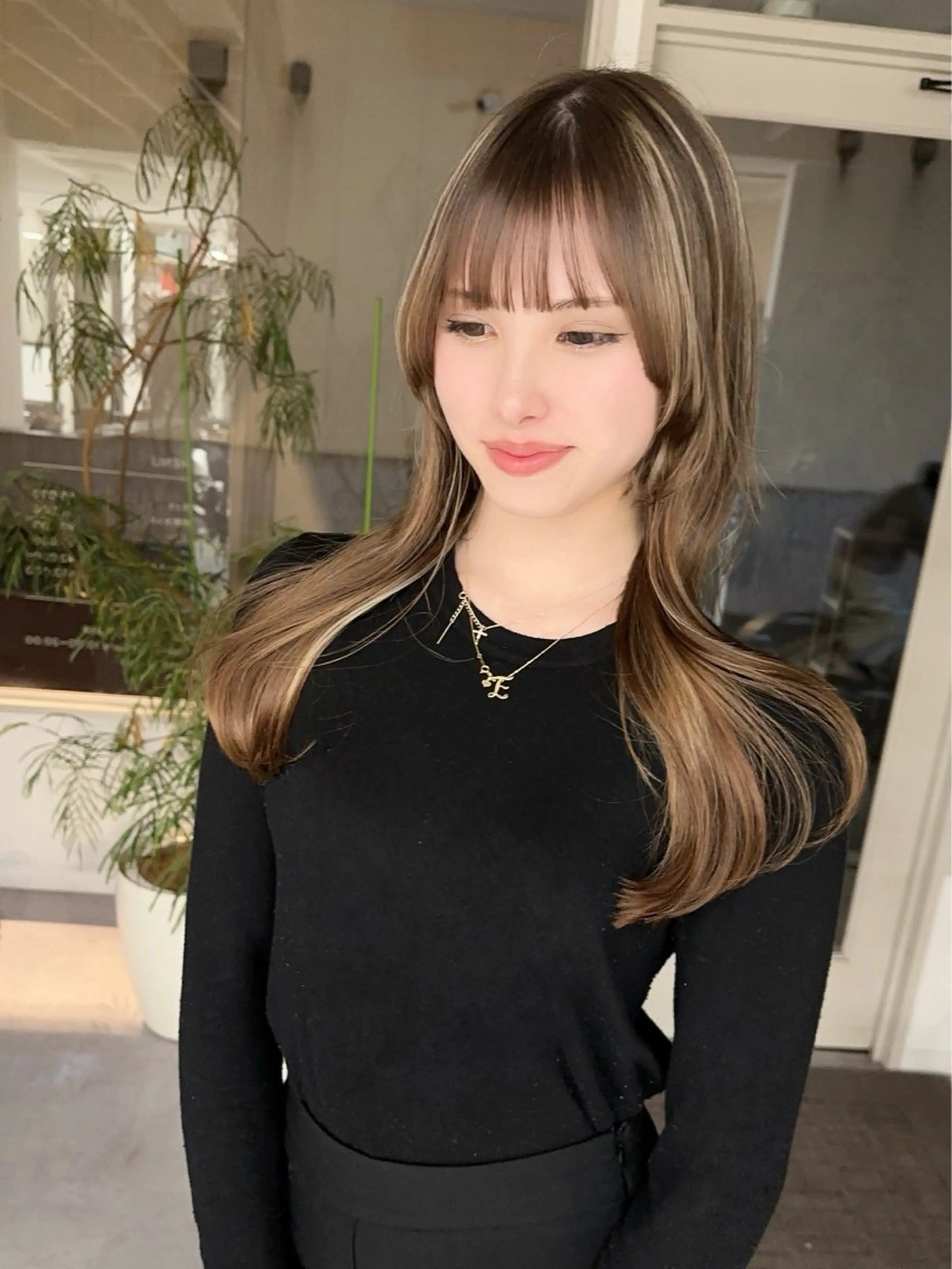 ロング 韓国風ヘア ami omochaのヘアスタイル