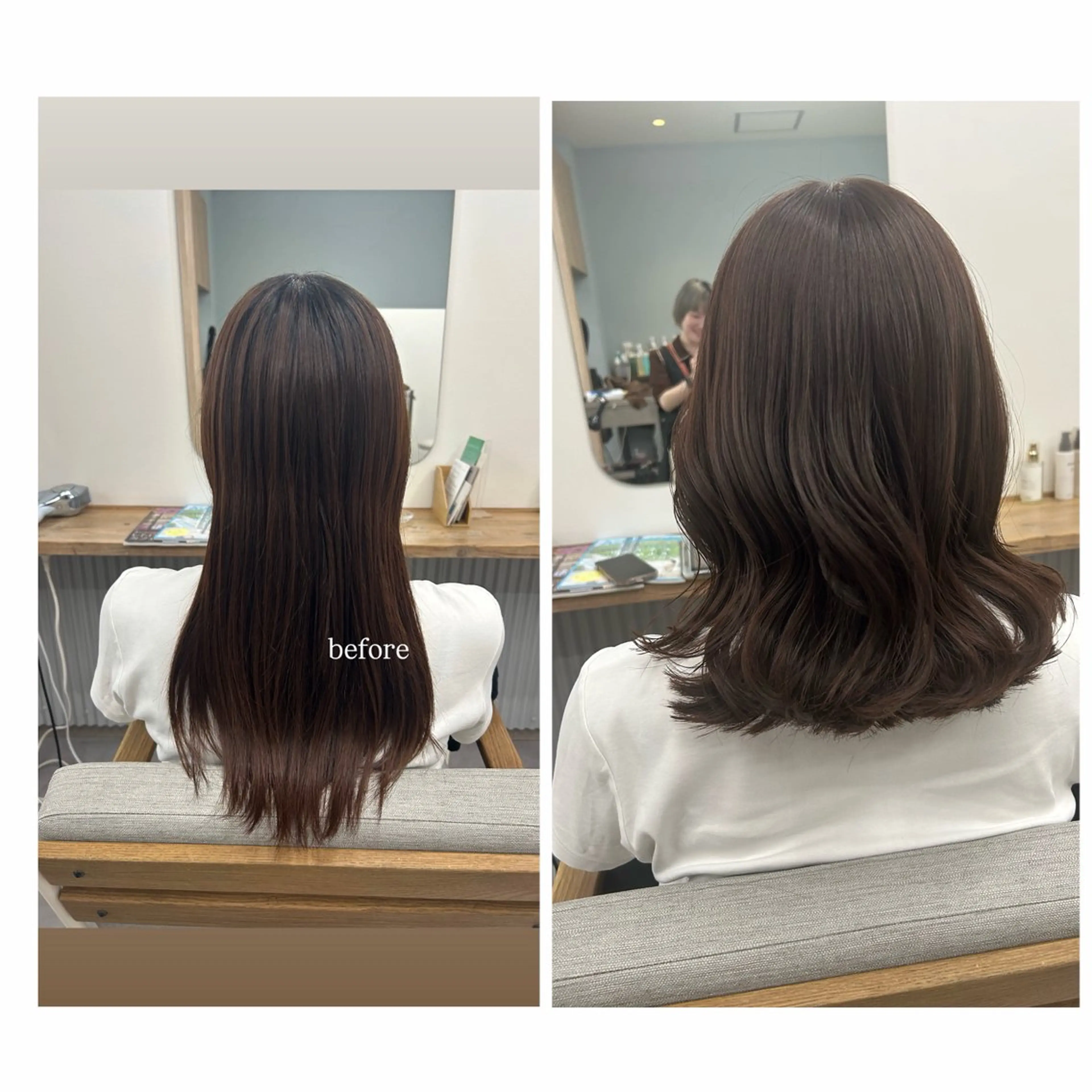 ミディアム カット ヘアカラー トリートメント ａｉｋａ🐩 /艶カラー/レイヤーのヘアスタイル