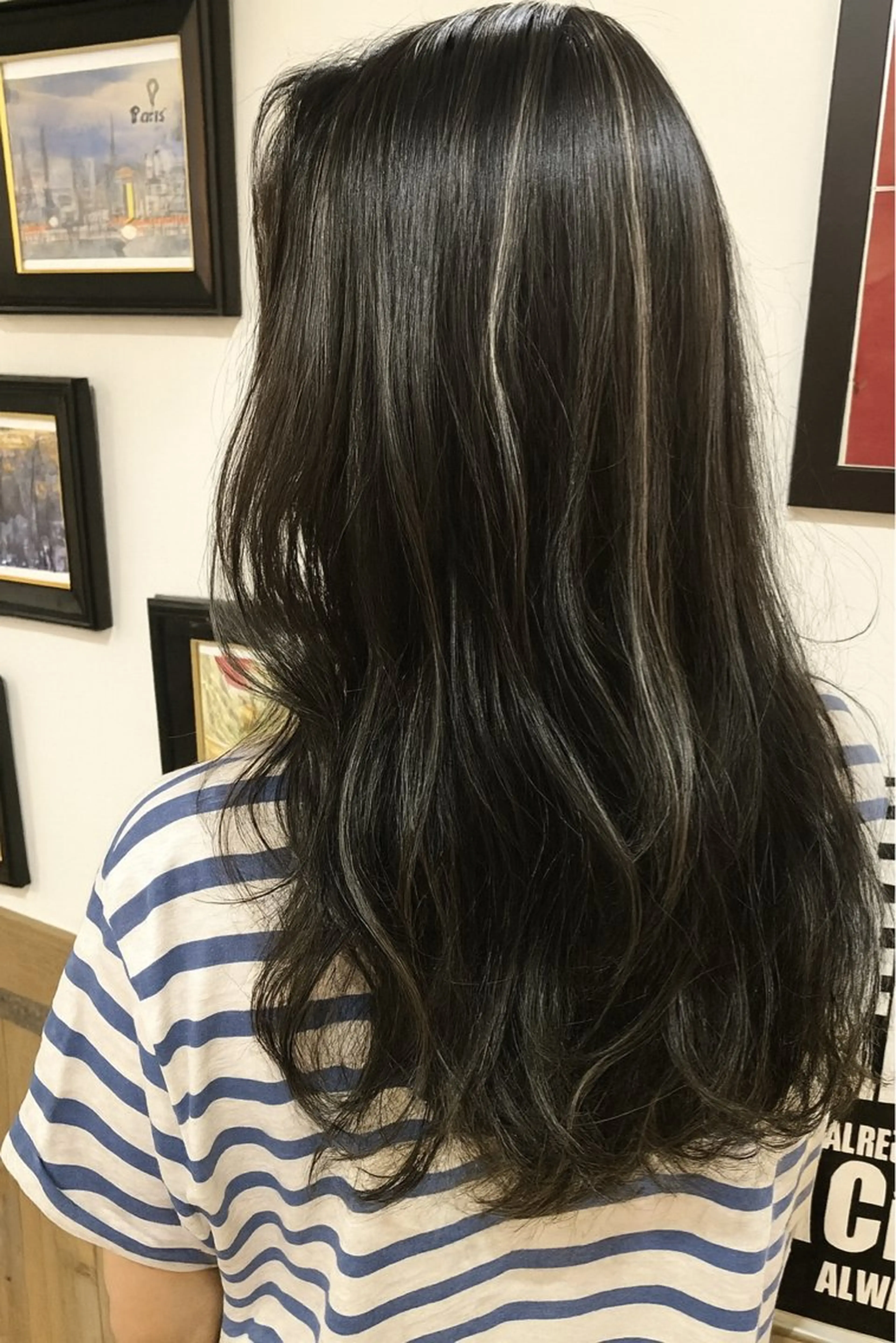 ロング カラー ショートボブ バレイヤージュ ベージュカラー デザインカラー イヤリングカラー Wカラーレイヤーカ ット⚡️CHIAKIのヘアスタイル