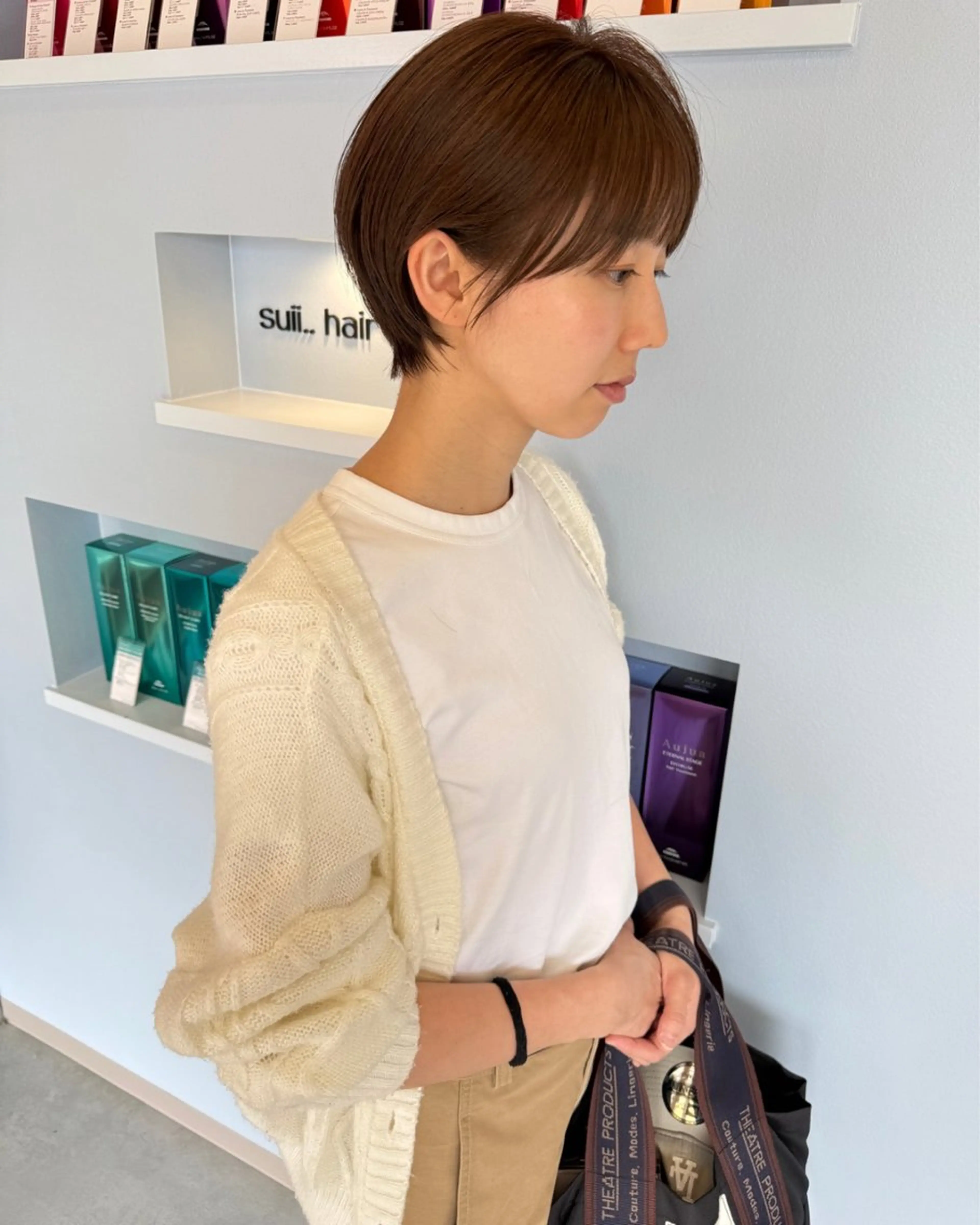 ショート ショートボブ ボブレイヤー ボブ 髪質改善 韓国風ヘア カット ヘアカラー トリートメント suii..hair designのヘアスタイル