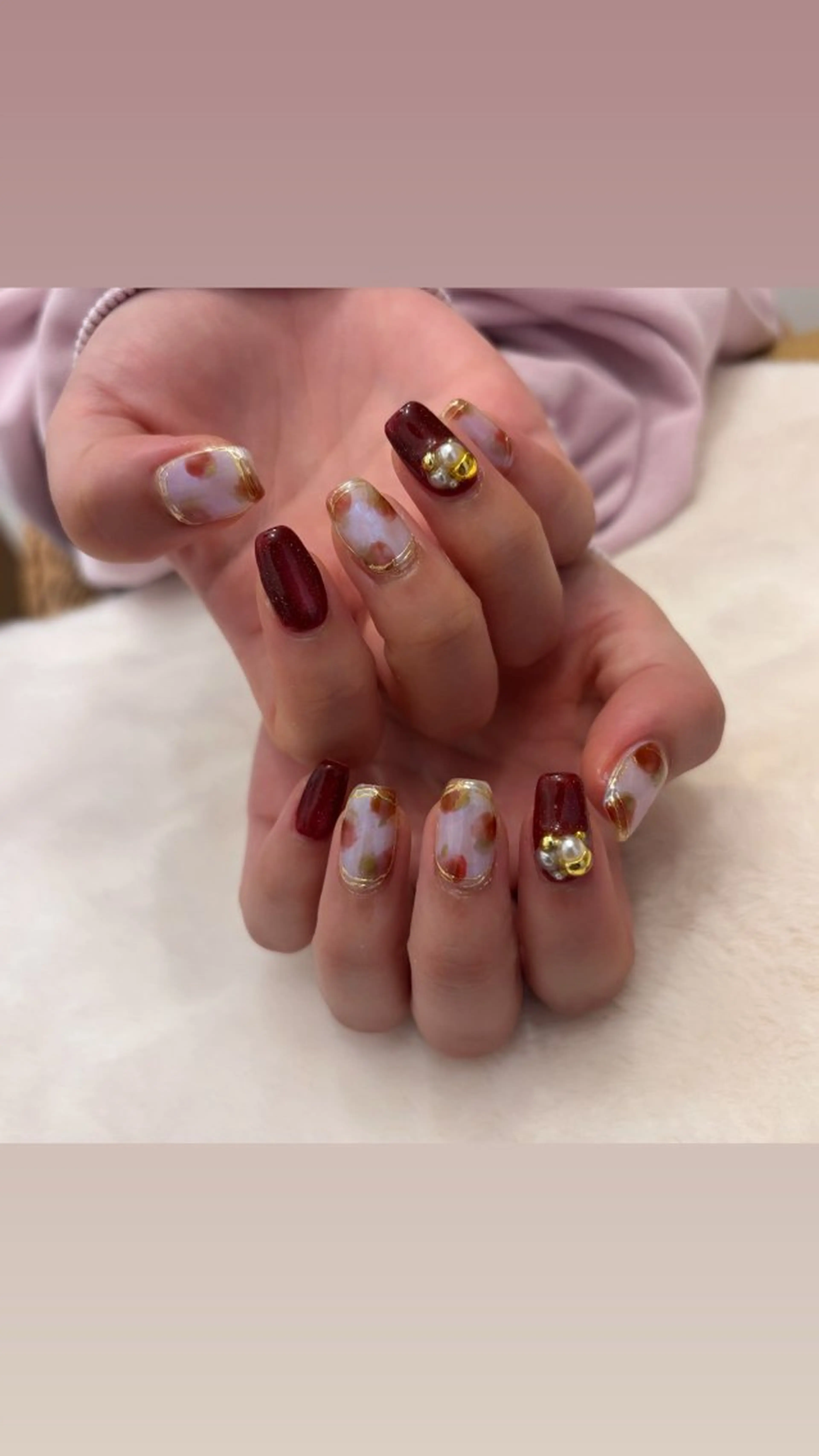 ネイル フラッシュネイル フラッシュマグ フラワーネイル ニュアンスネイル ハンドネイル Sea  nail by emaのネイルデザイン