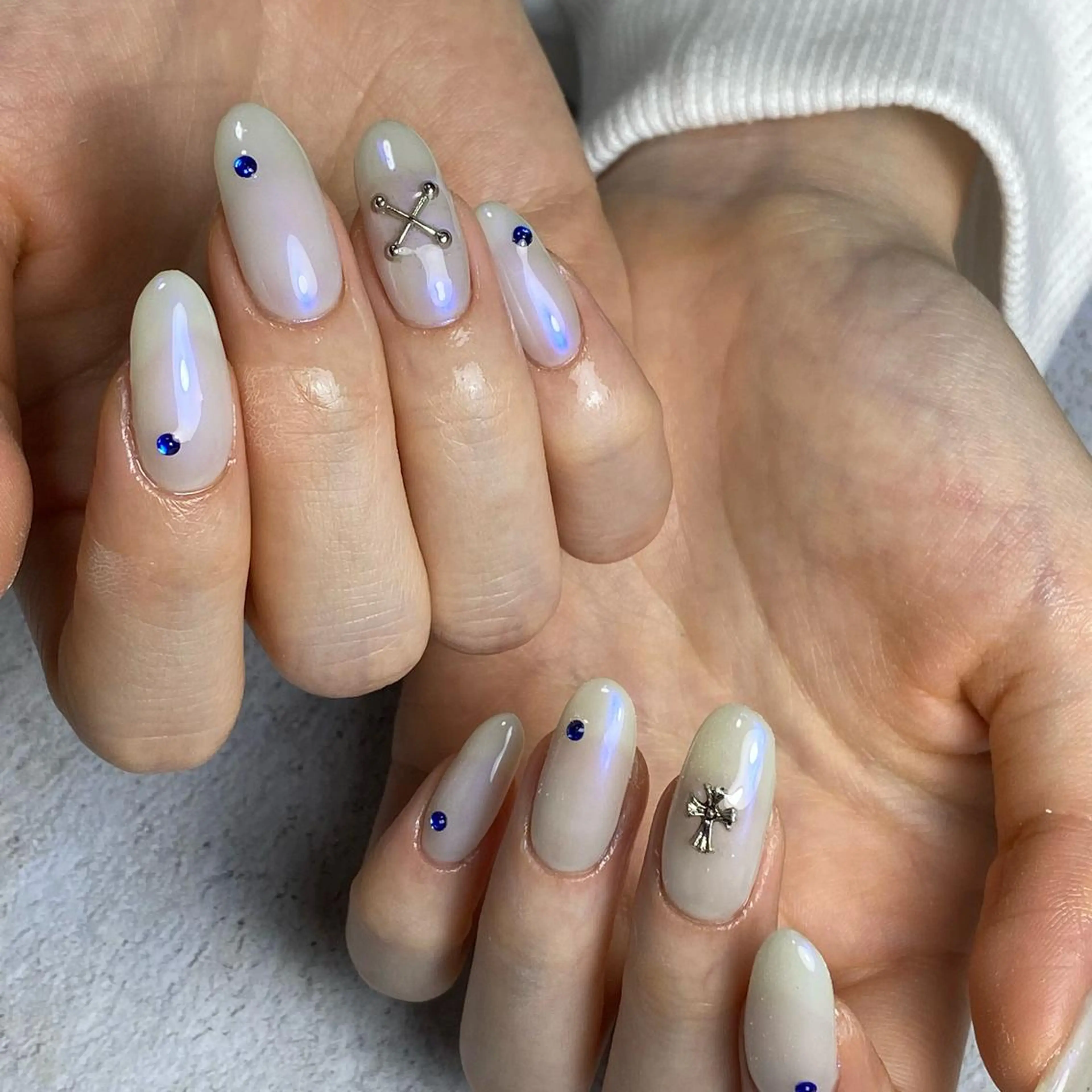 ネイル オーロラネイル ミラーネイル ハンドネイル ☺︎ NOZOMI☺︎のネイルデザイン